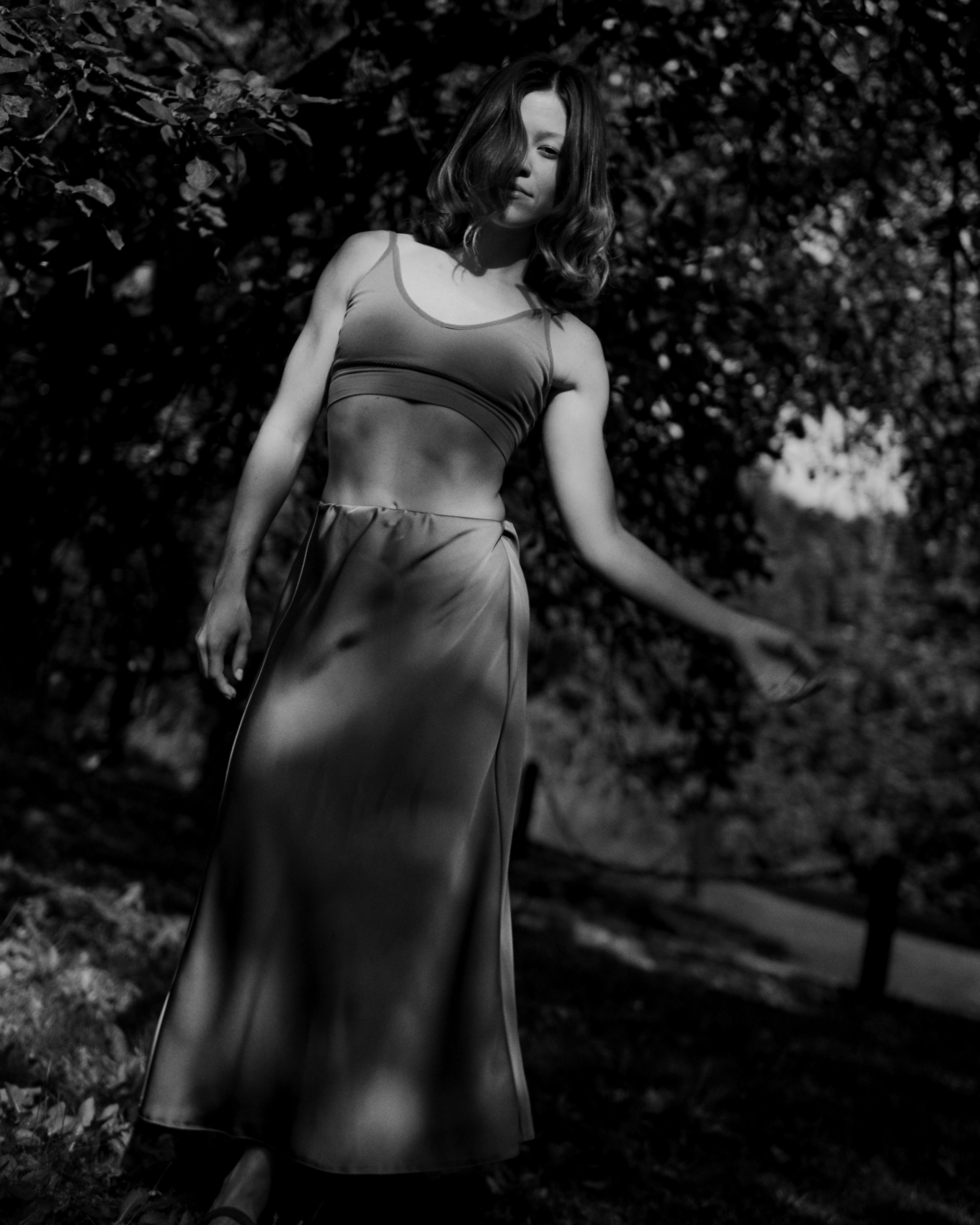 Dancing in the shade of trees