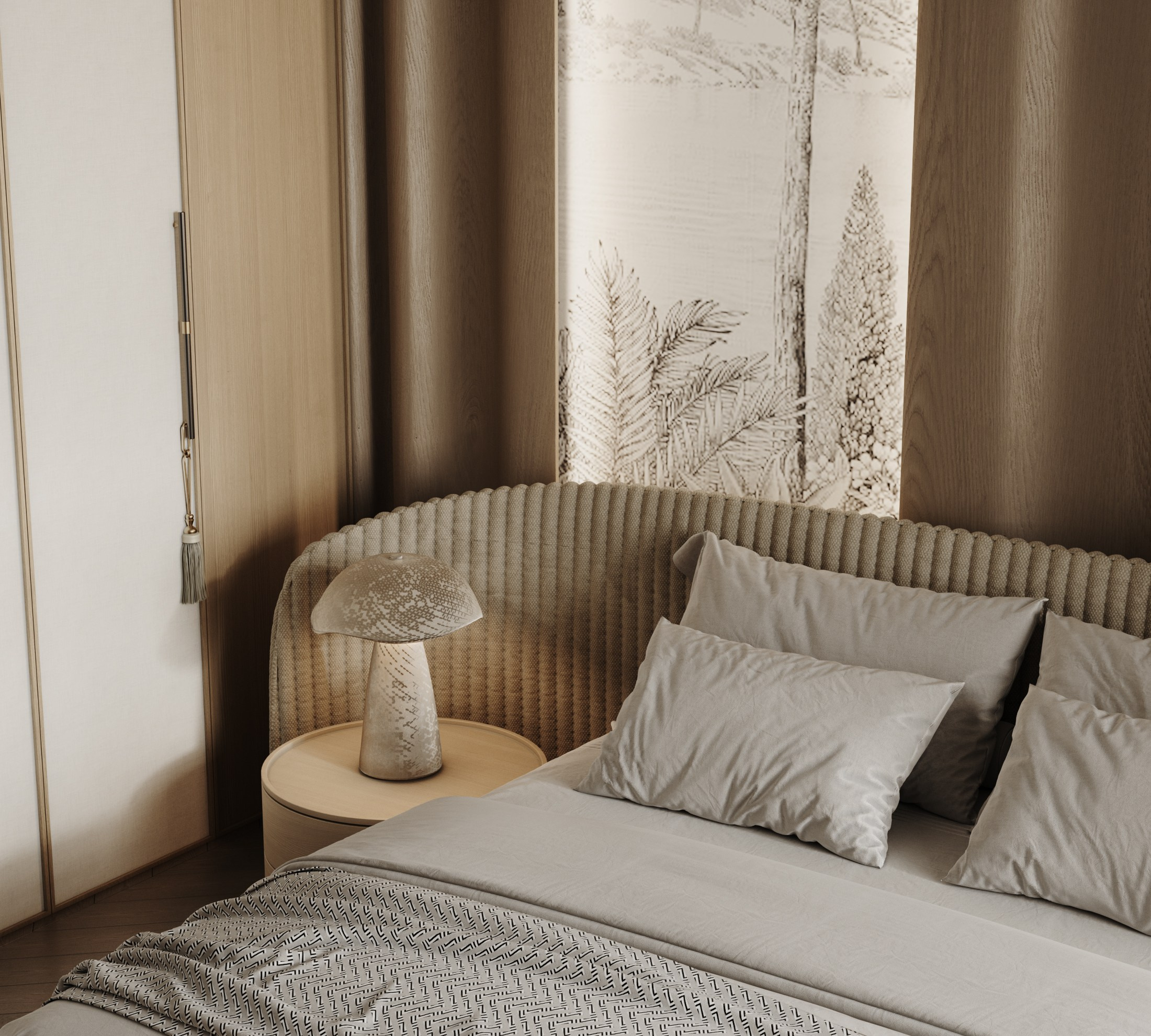 Спальня. Интерьерная 3D Визуализация