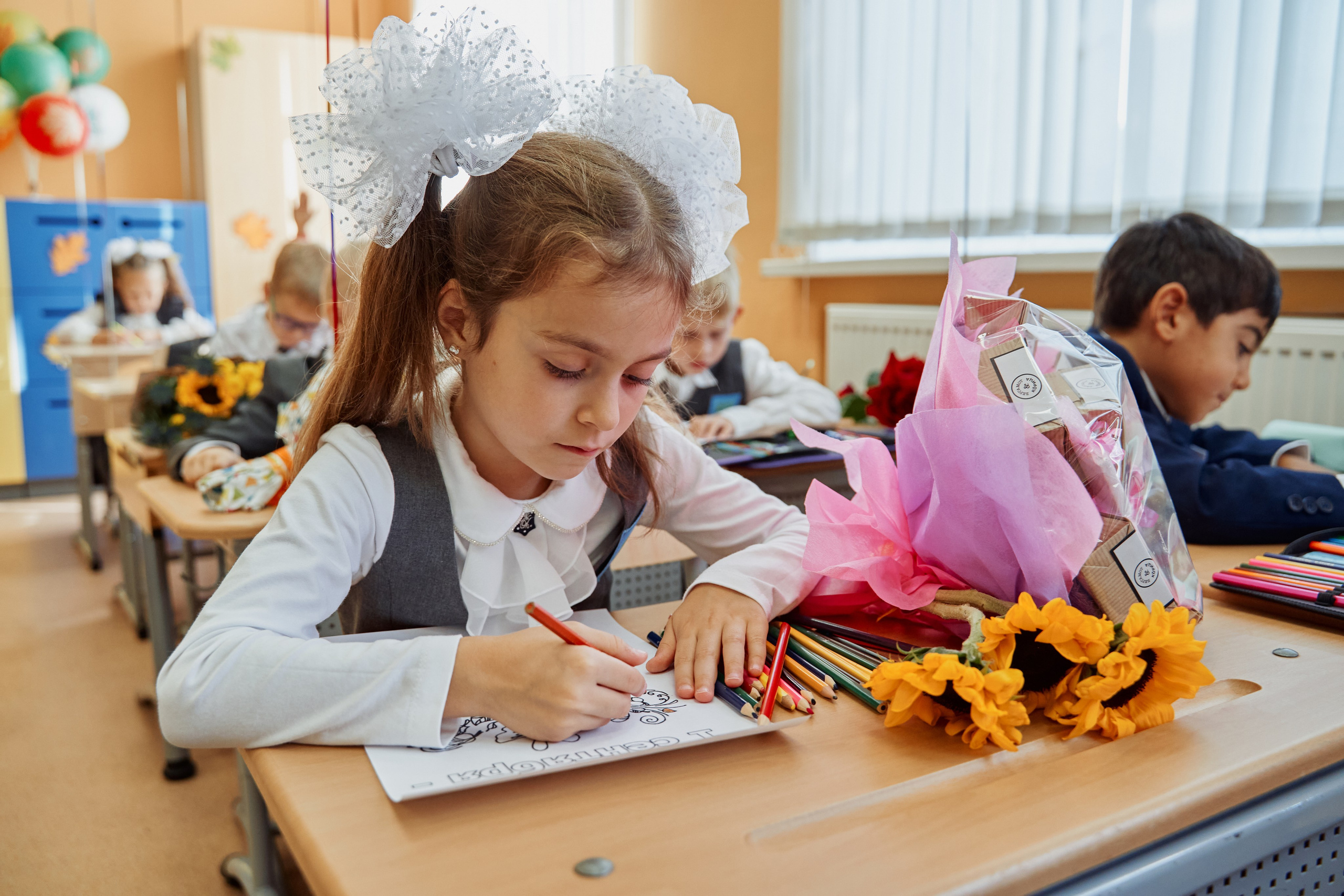 1 сентября 1Ж класс. Фотограф Москва Арина Клокова