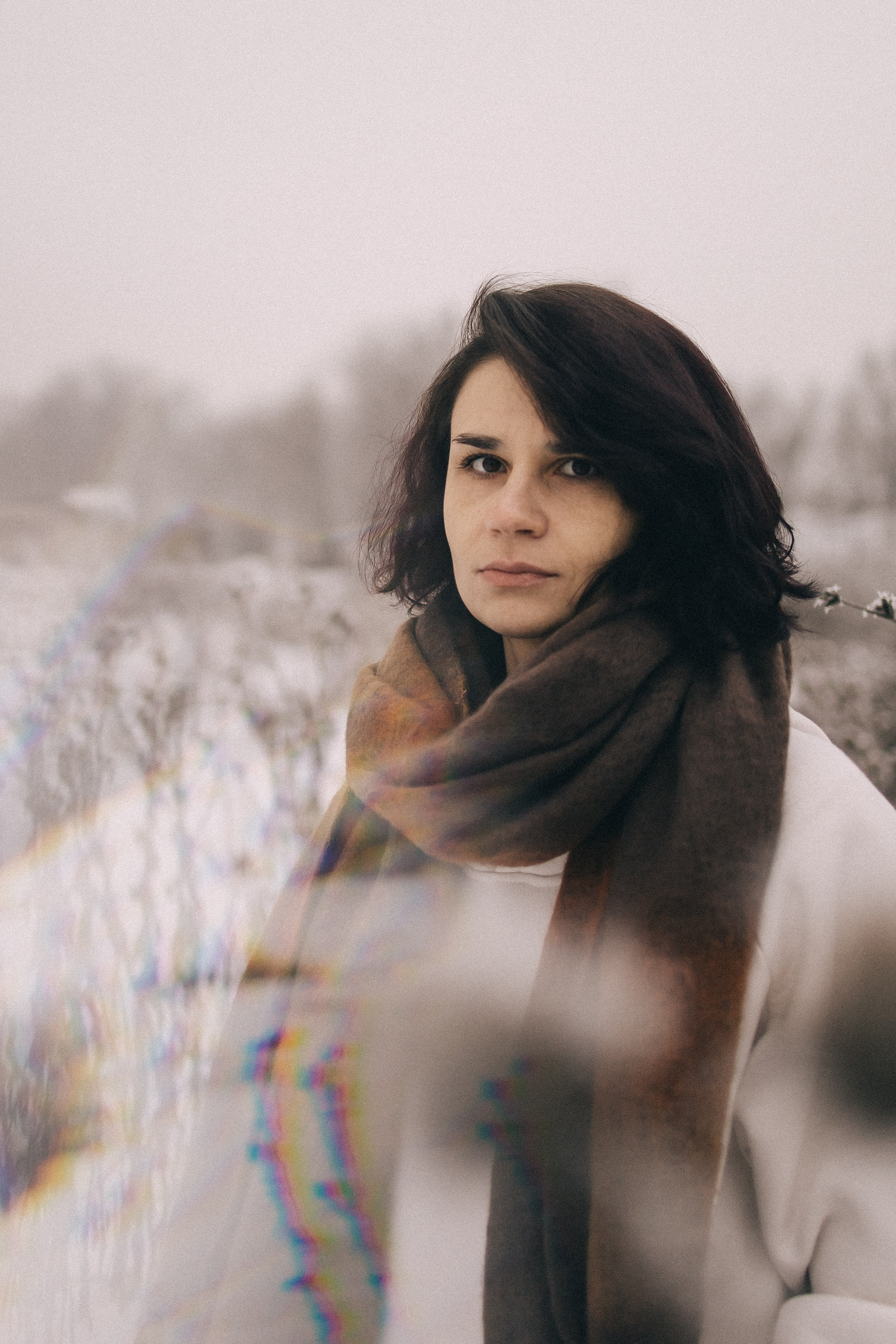 Ксю и снег / Алматы. Фотограф Наталья Гончарова. Снимаю живые портреты в Алматы