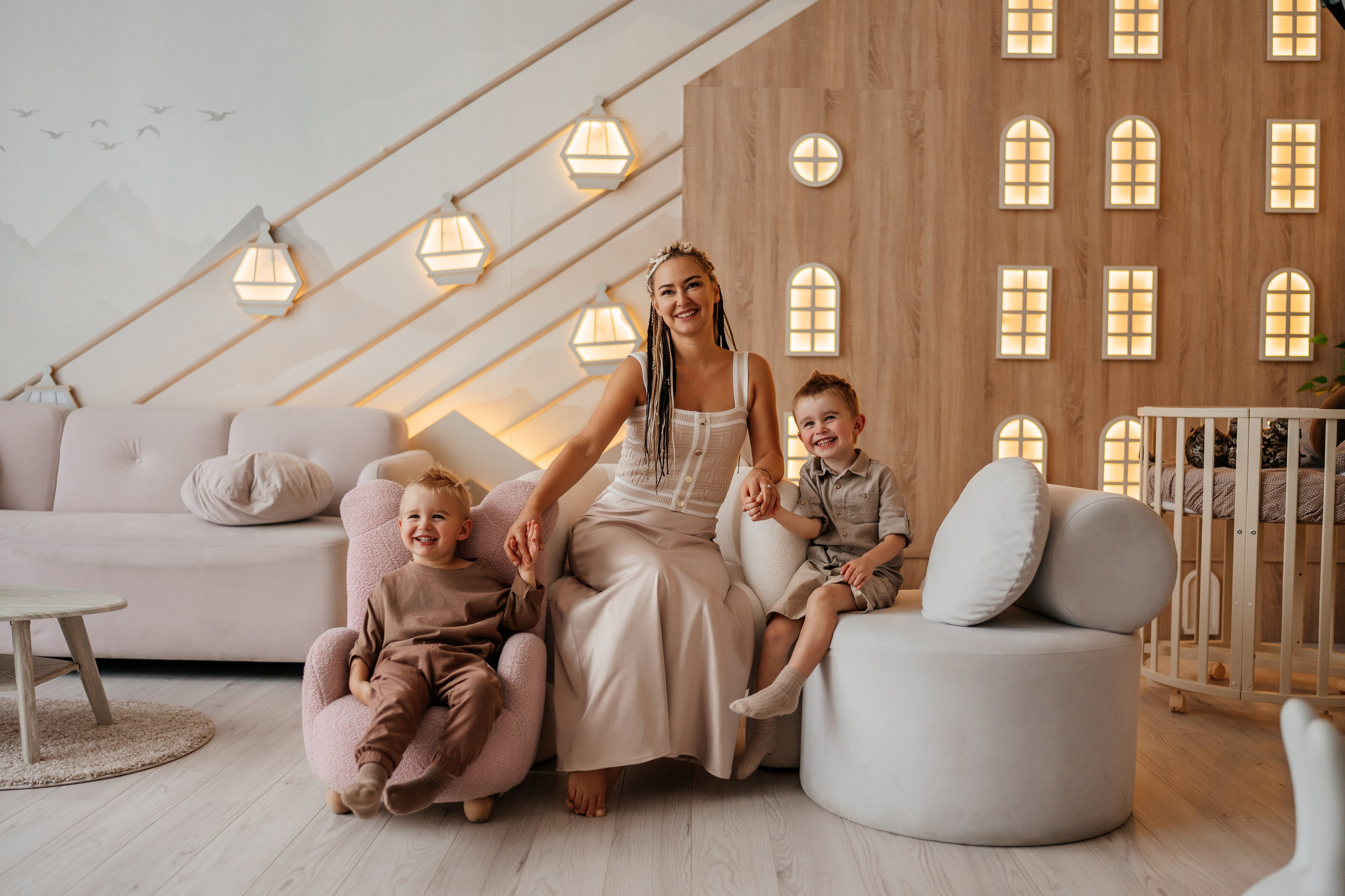 Нежность. Семейная фотосессия в студии. Семейный фотограф в Москве Ирина Жур