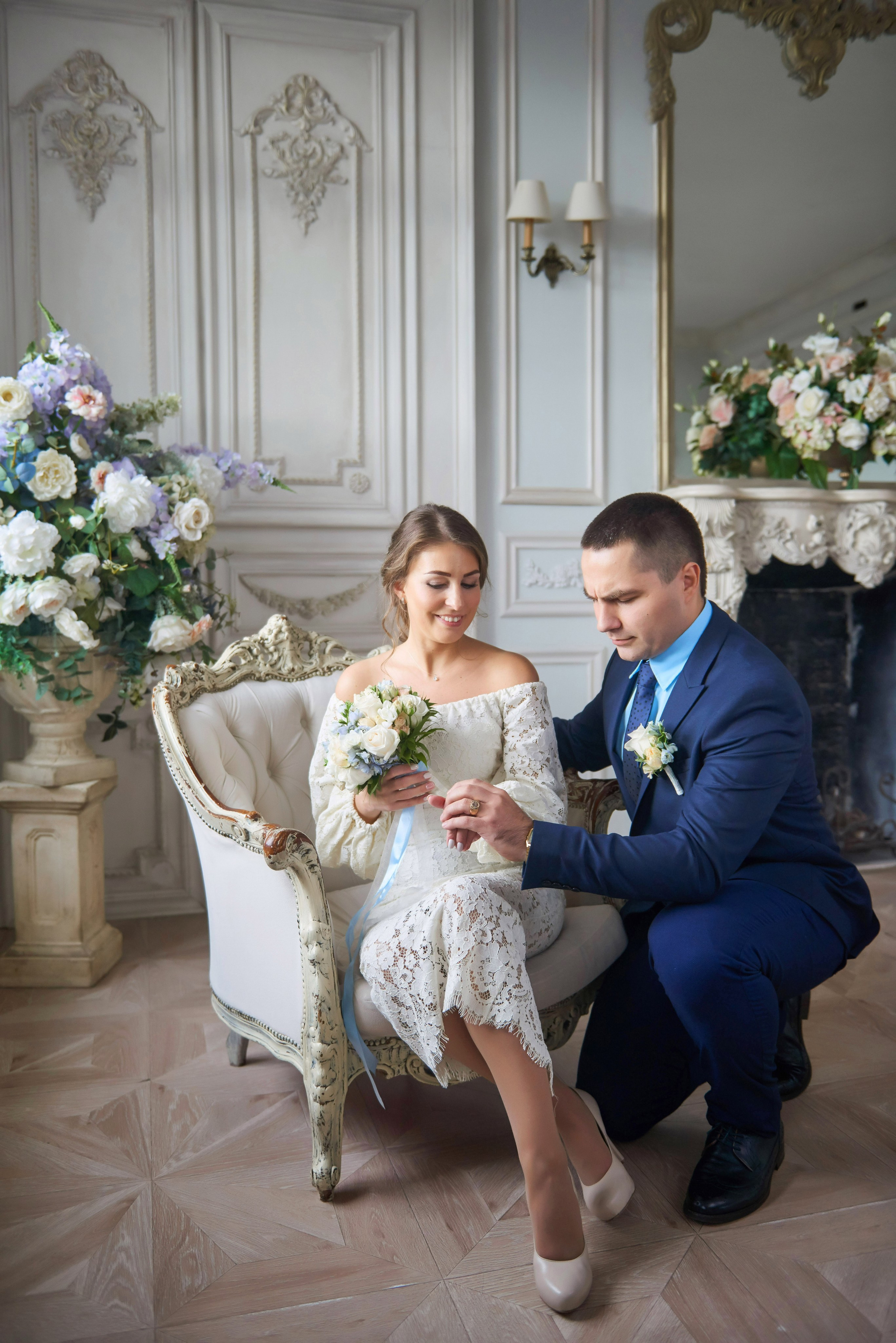 Свадебная фотосессия в студии. Портретный, семейный и свадебный фотограф в Санкт-Петербурге и в Пушкине Ширяев Денис