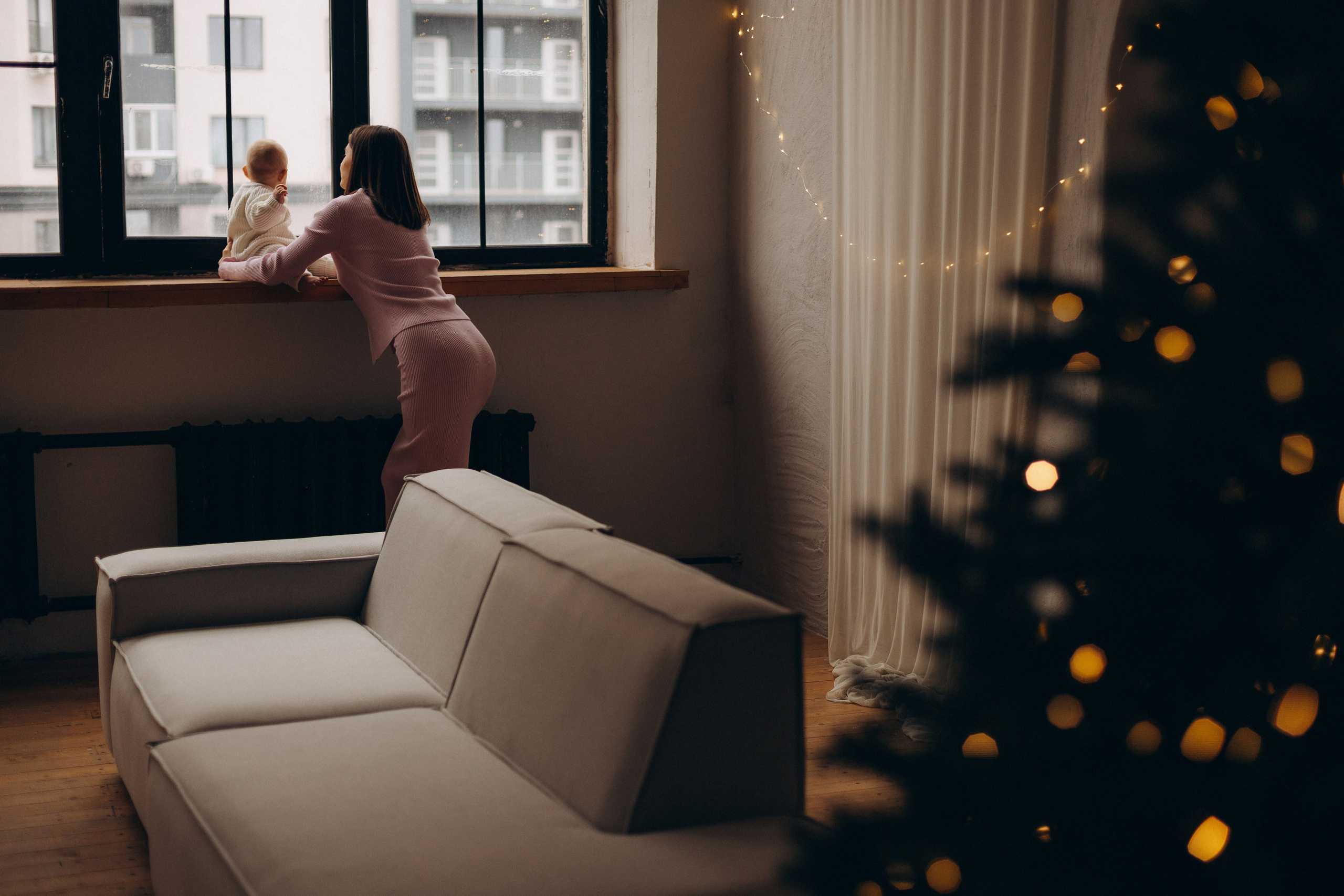 Новогодняя фотосессия с малышкой в студии. Семейный фотограф в Самаре Елена Ефимова