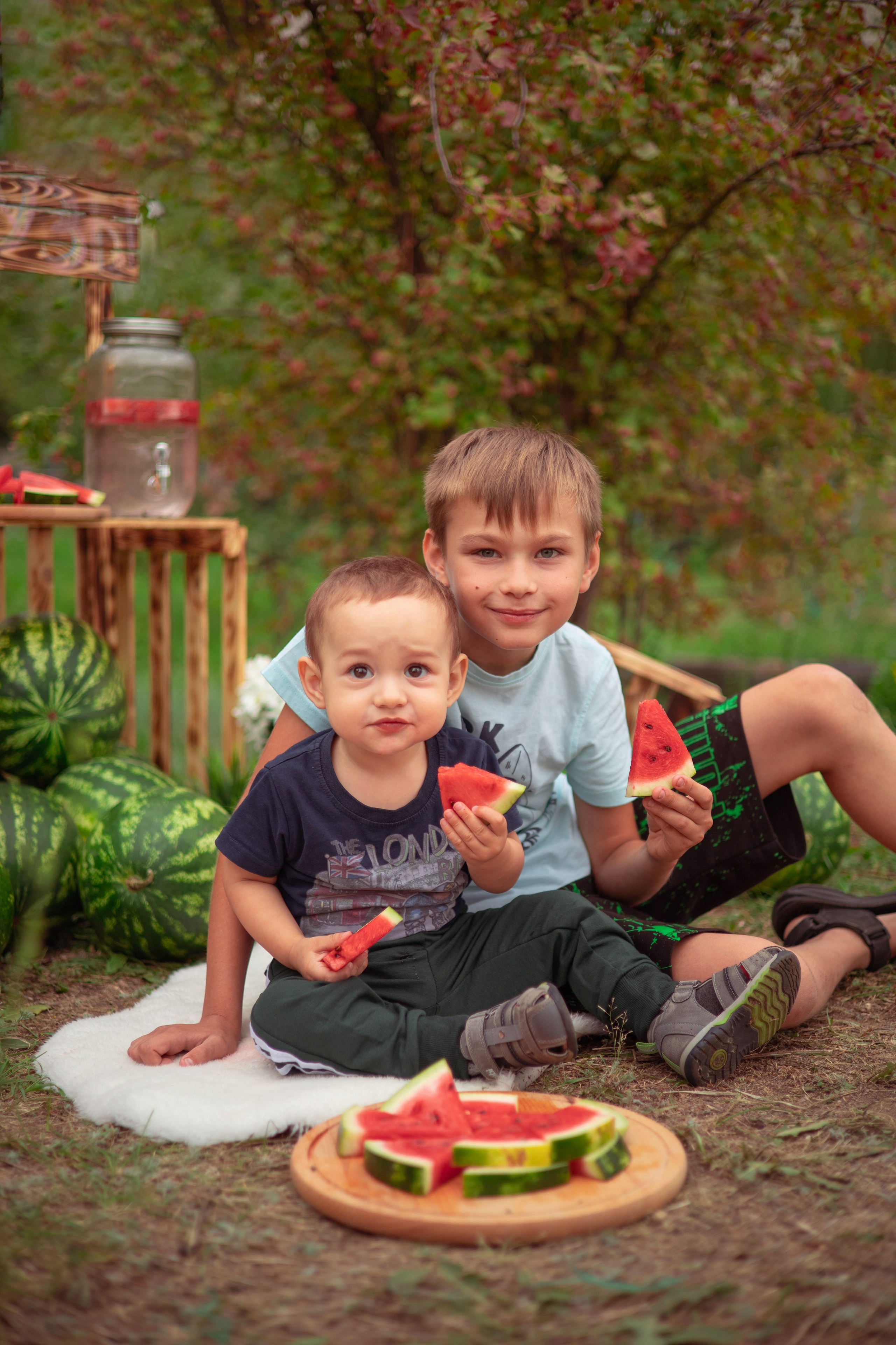 Семья арбузы. Семейный и детский фотограф в Михайловке Татьяна Лестьева