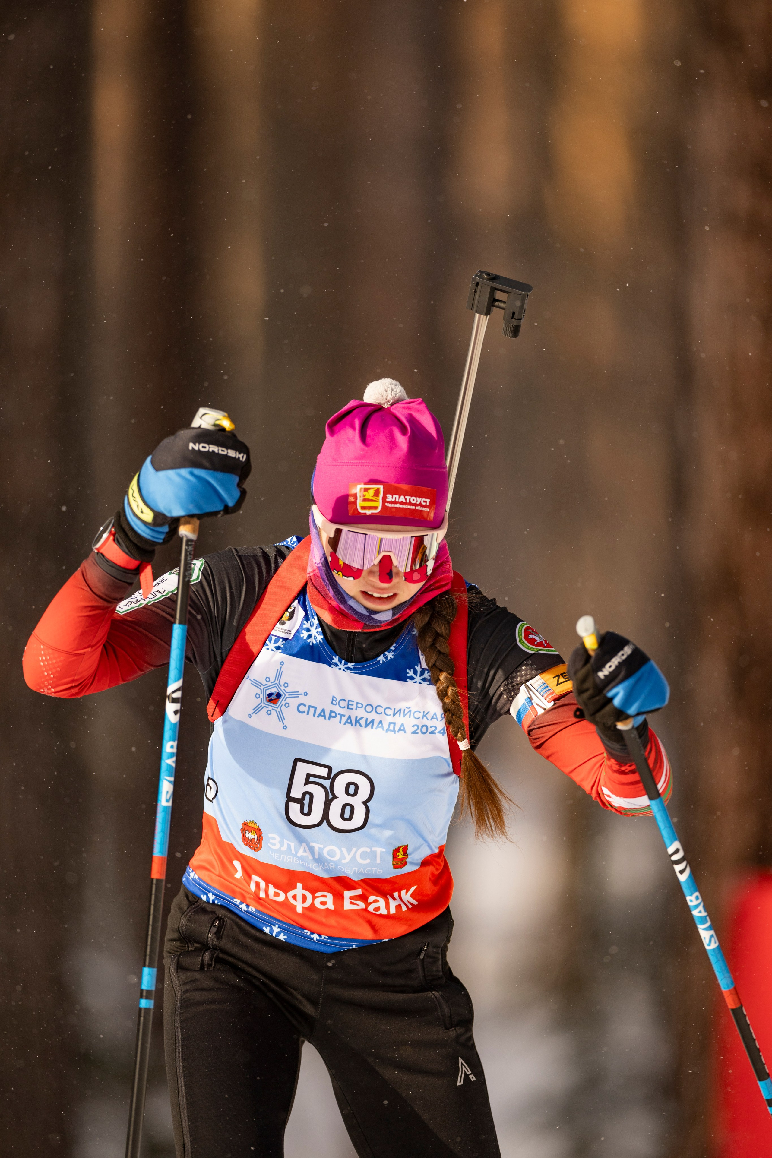 Всероссийская спартакиада. Гонка преследования женщины. Спортивный репортажный фотограф Казань Нафис Сиразетдинов