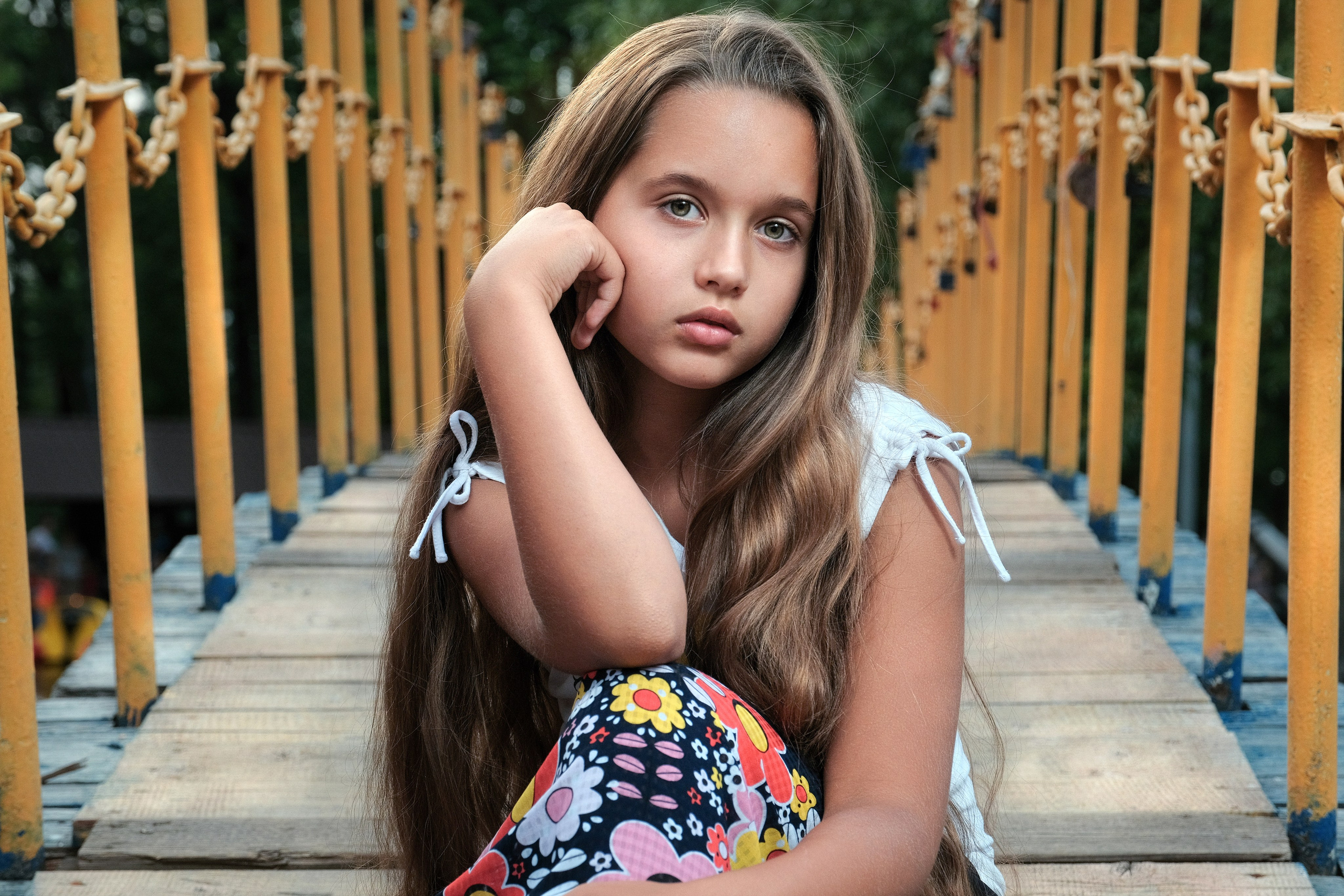 Летняя фотосессия на природе, в лесу, на улице. Семейная с детьми