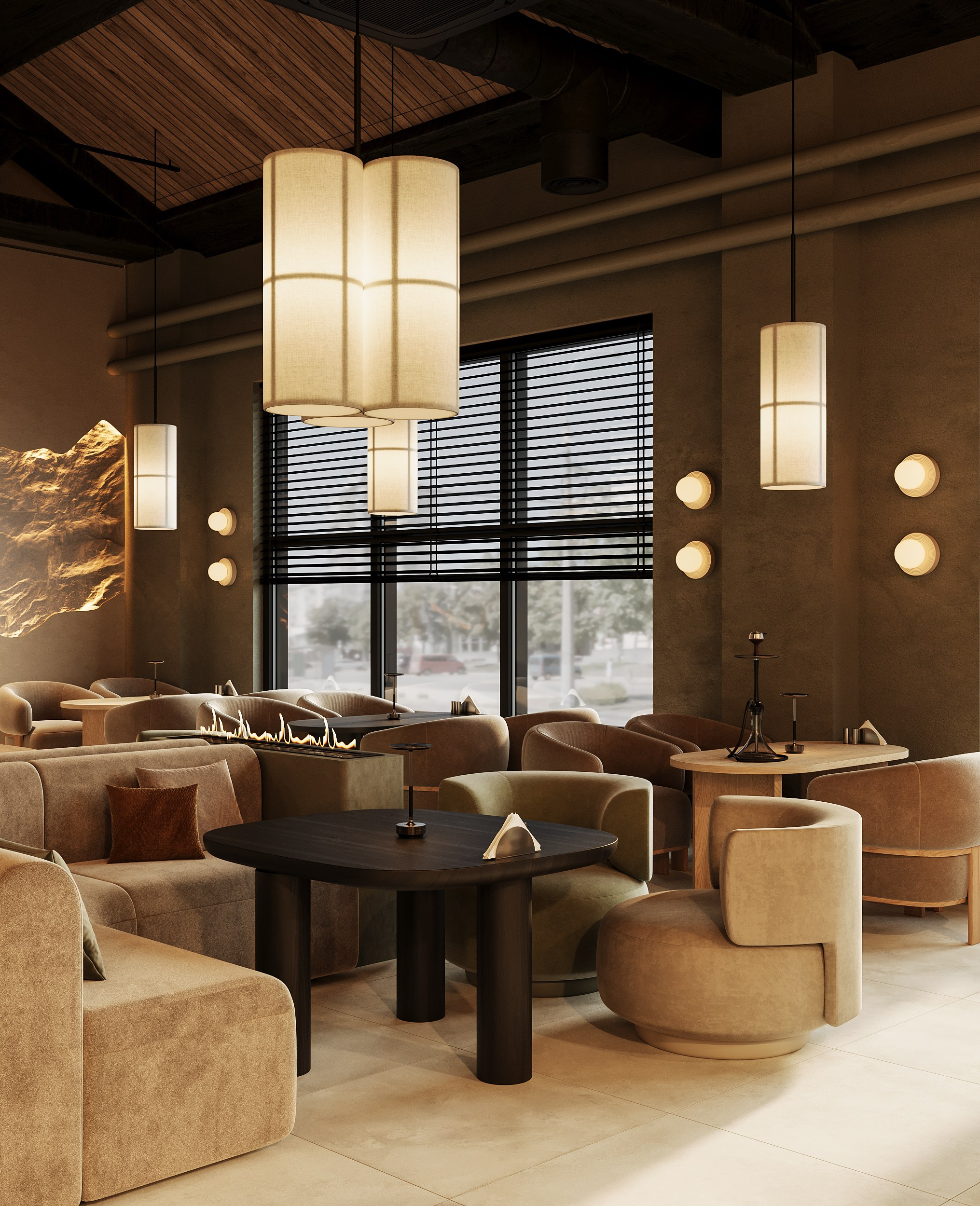 Кальянная Мята Lounge. Концепт и визуализации для One Two Home. 3D Визуализация