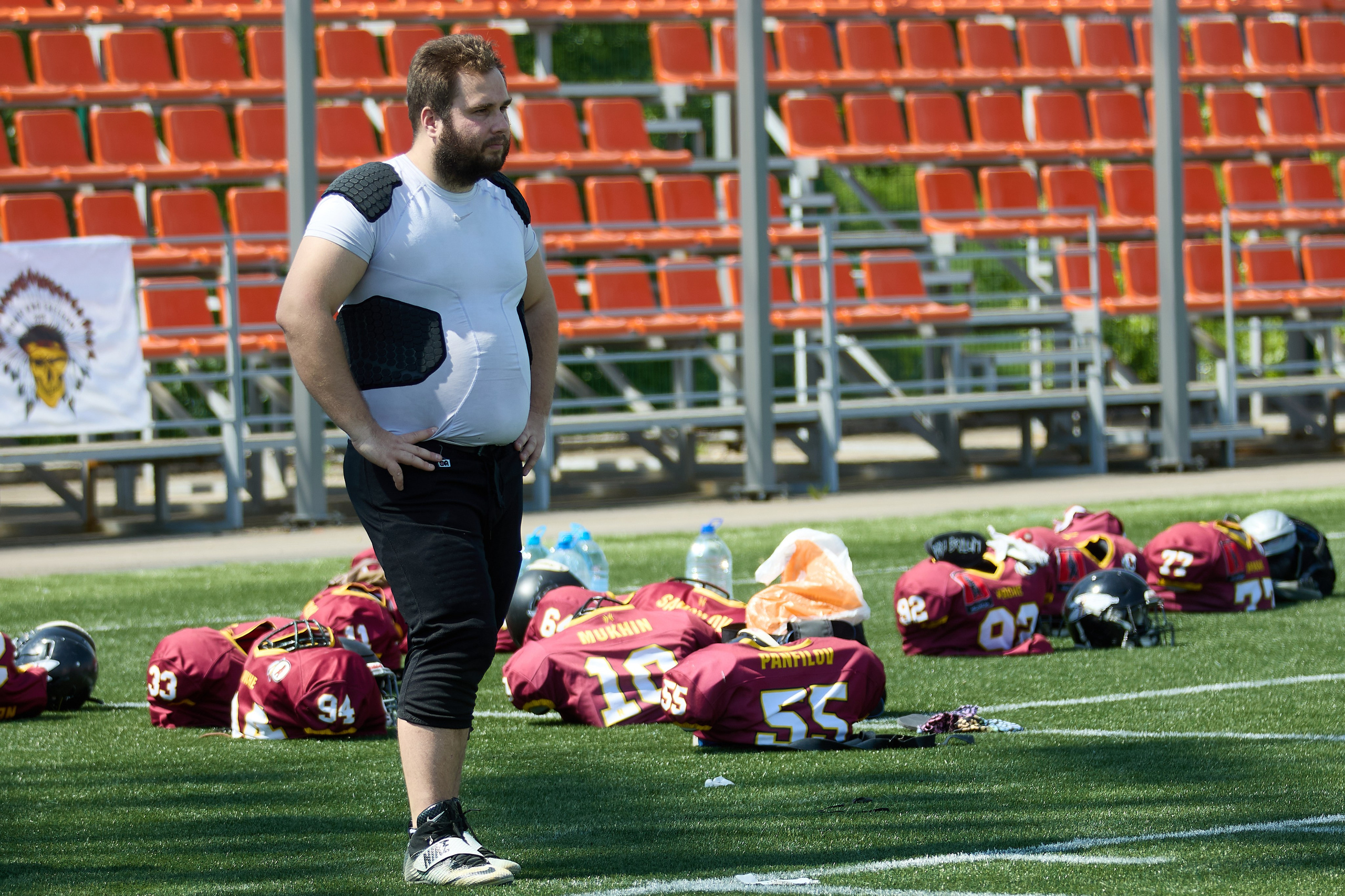 Американский футбол. Матч Чемпионата России. Светлана Родионова — фотограф спортивный и не только