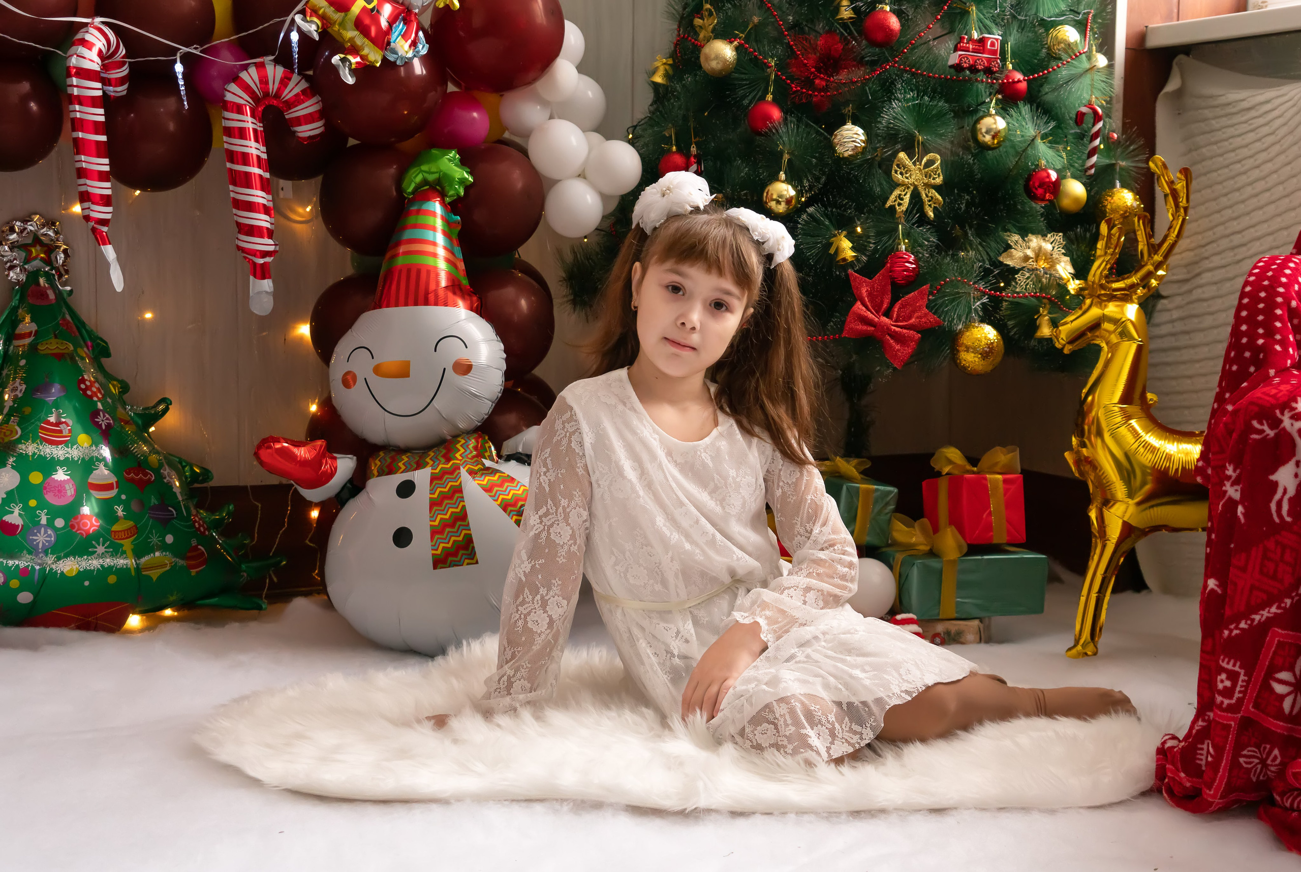 Новый год: Юлия и дочки. Семейный и детский фотограф Тула Ясногорск Тульская область Надежда Кукушкина