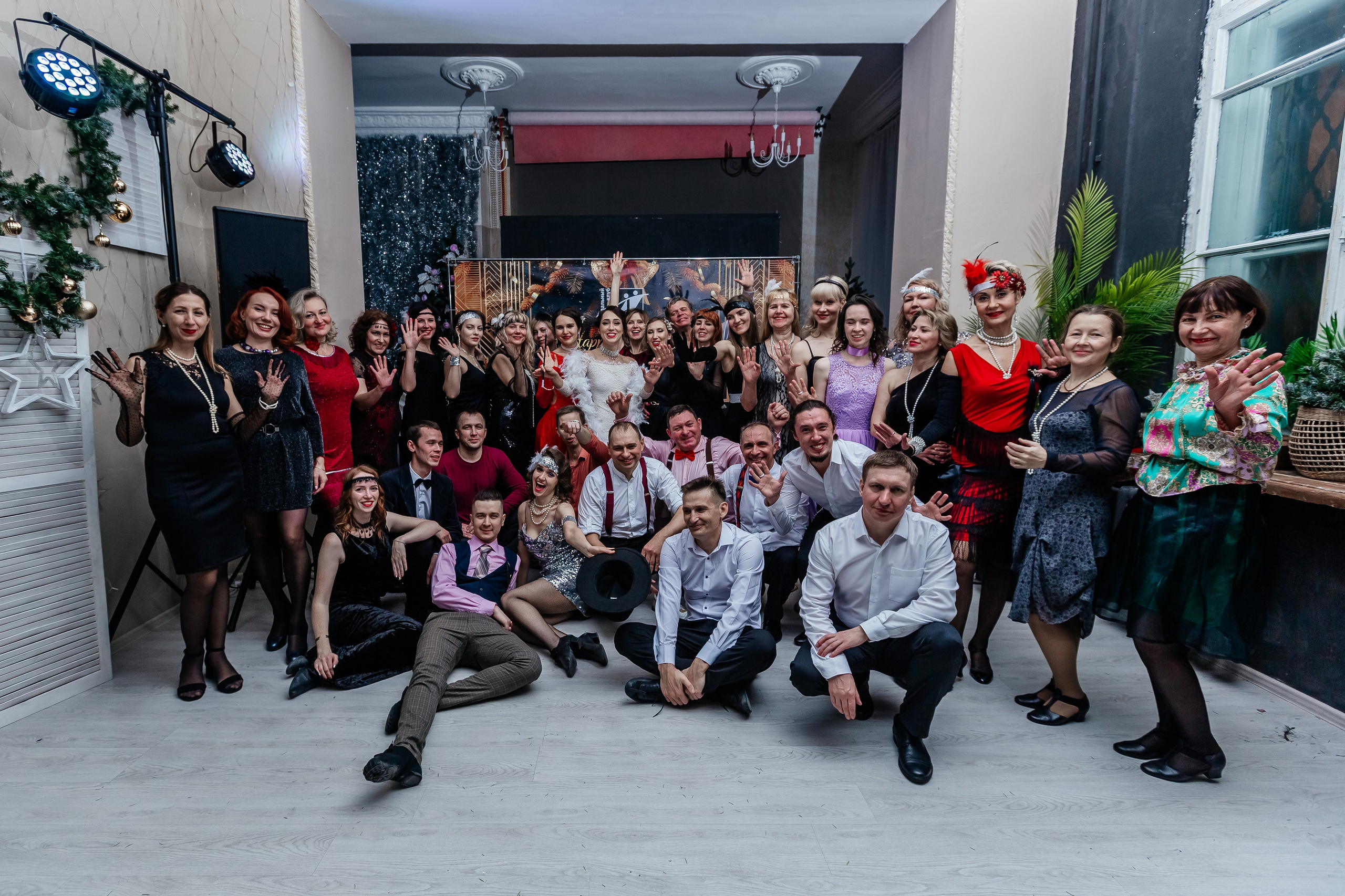 Новогодняя танцевальная хастл-вечеринка в стиле Гетсби. Фотограф Краснодар Марго Хелбен