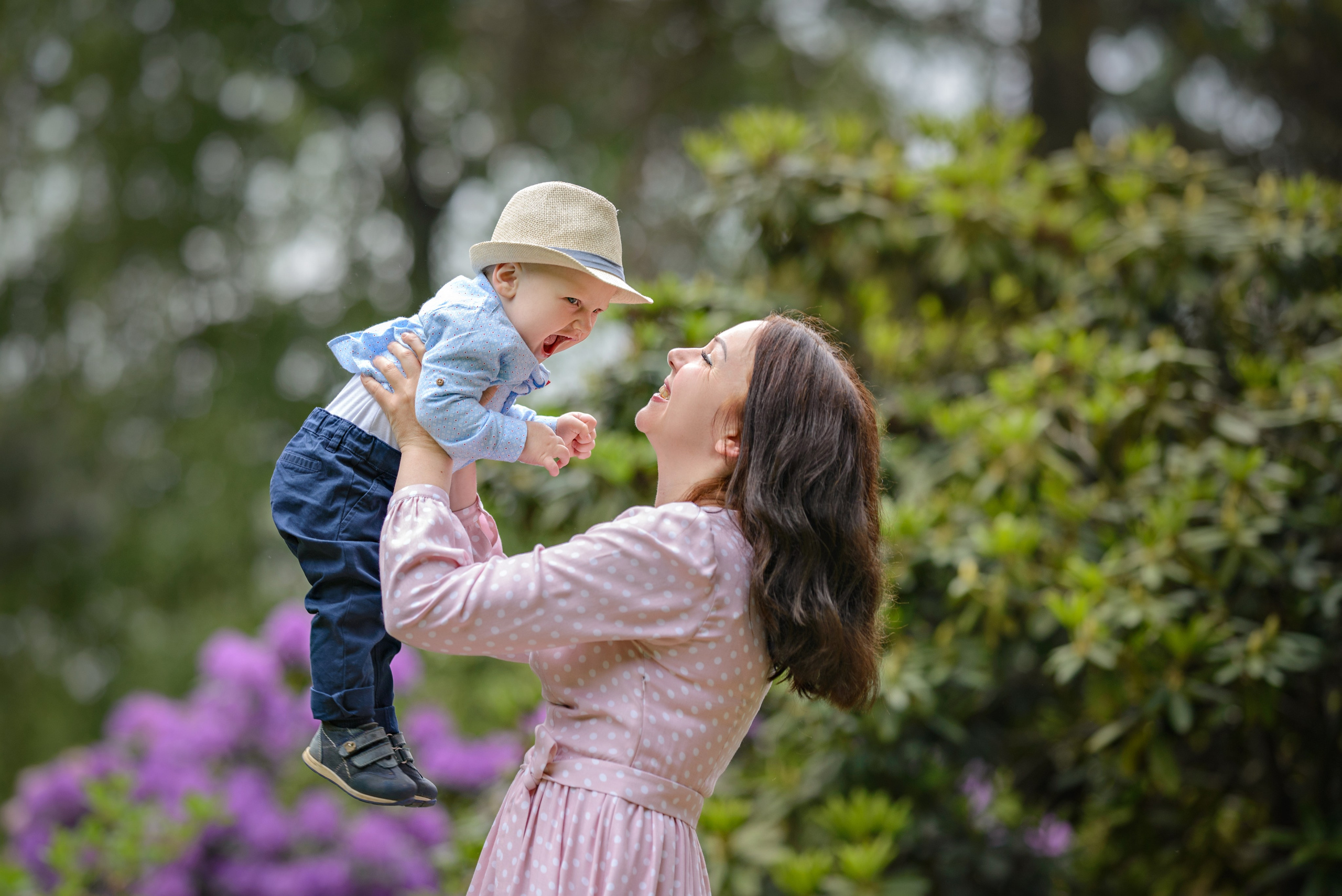 Семья Анастасии в Ботаническом саду