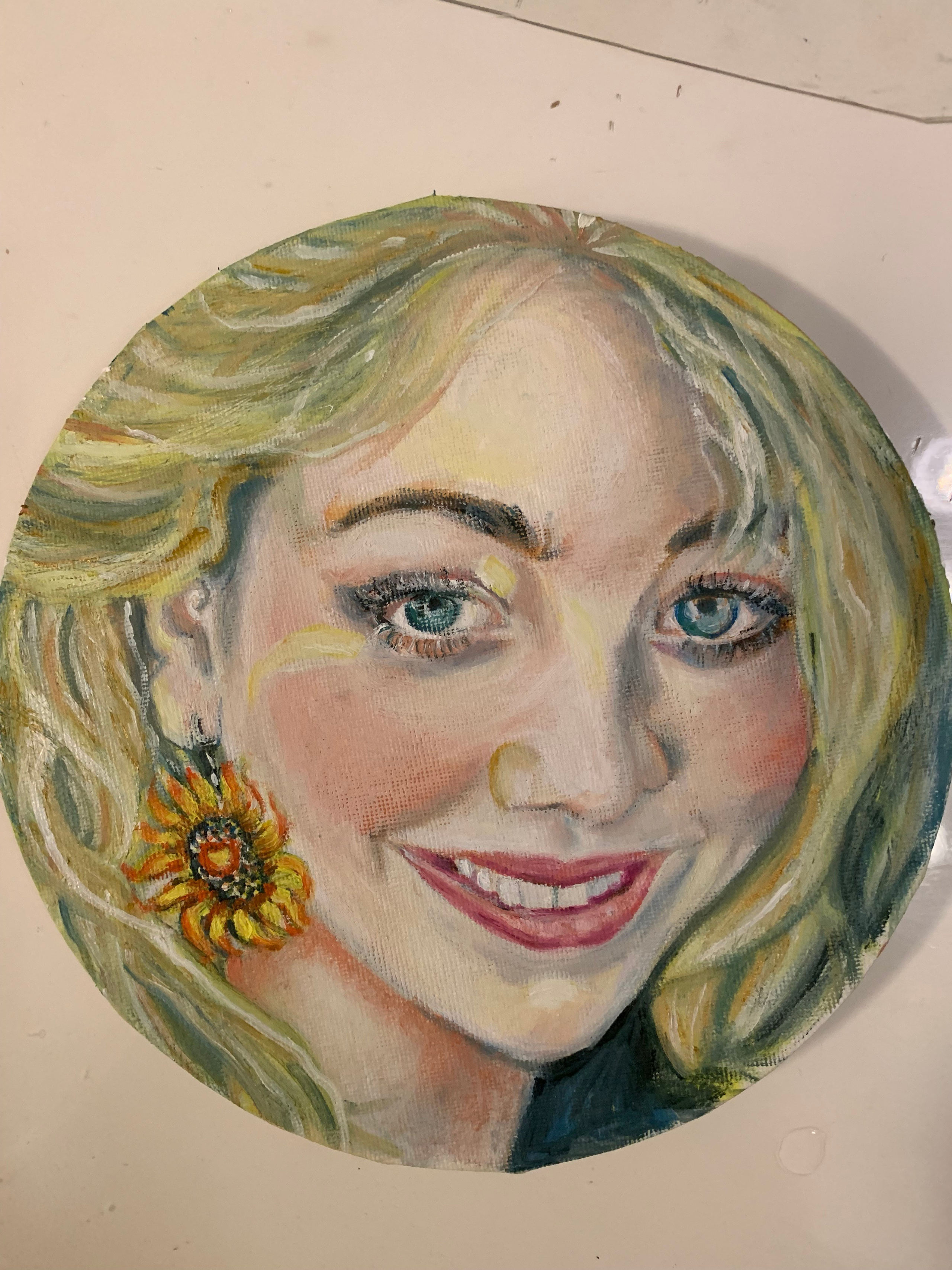 Portrait đ=25 cm oil on canvas 2024