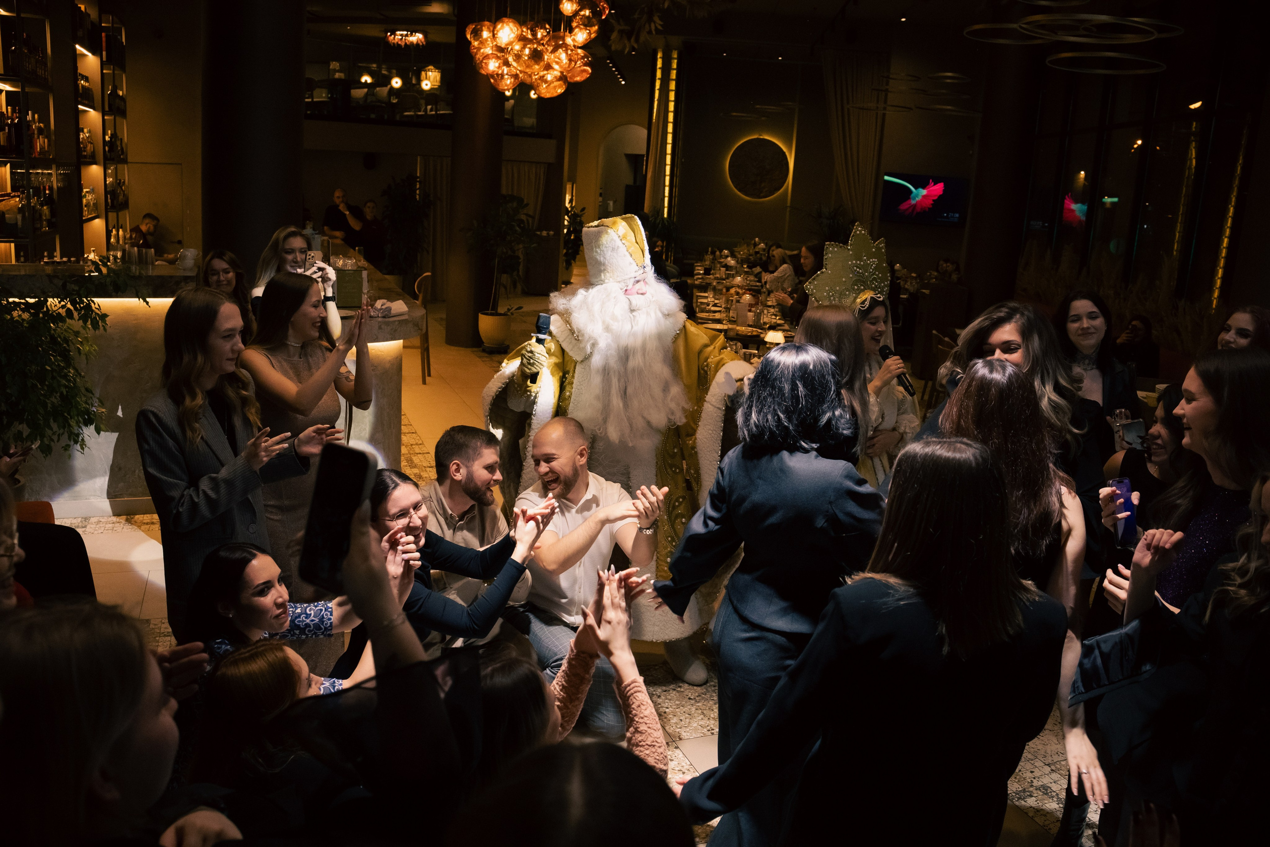 Новогодний корпоратив Альфа-Банк, ресторан Журавли