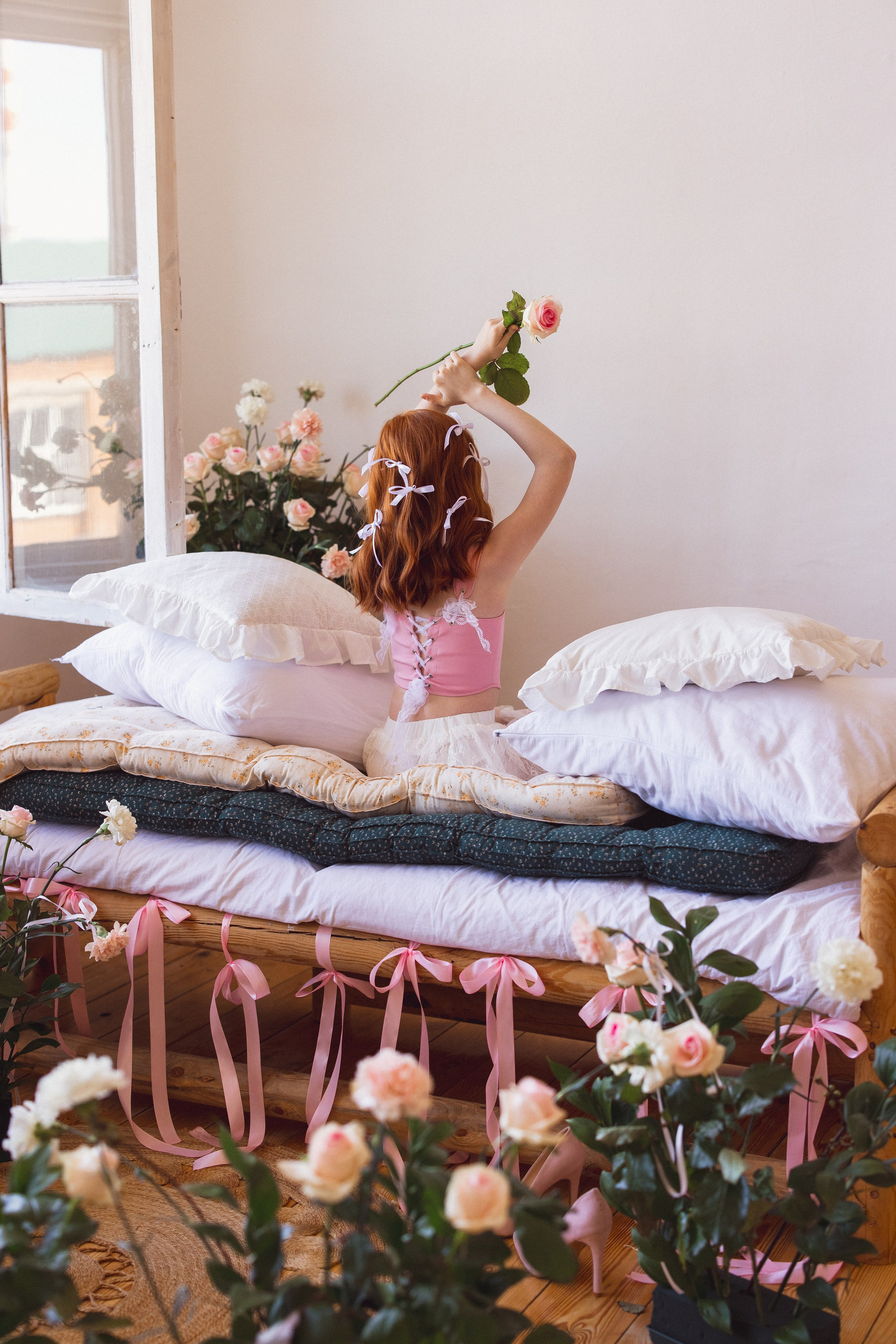 Фотосессия с живыми цветами в фотостудии г. Краснодар. Семейный и детский фотограф в Краснодаре Анна Трашкова