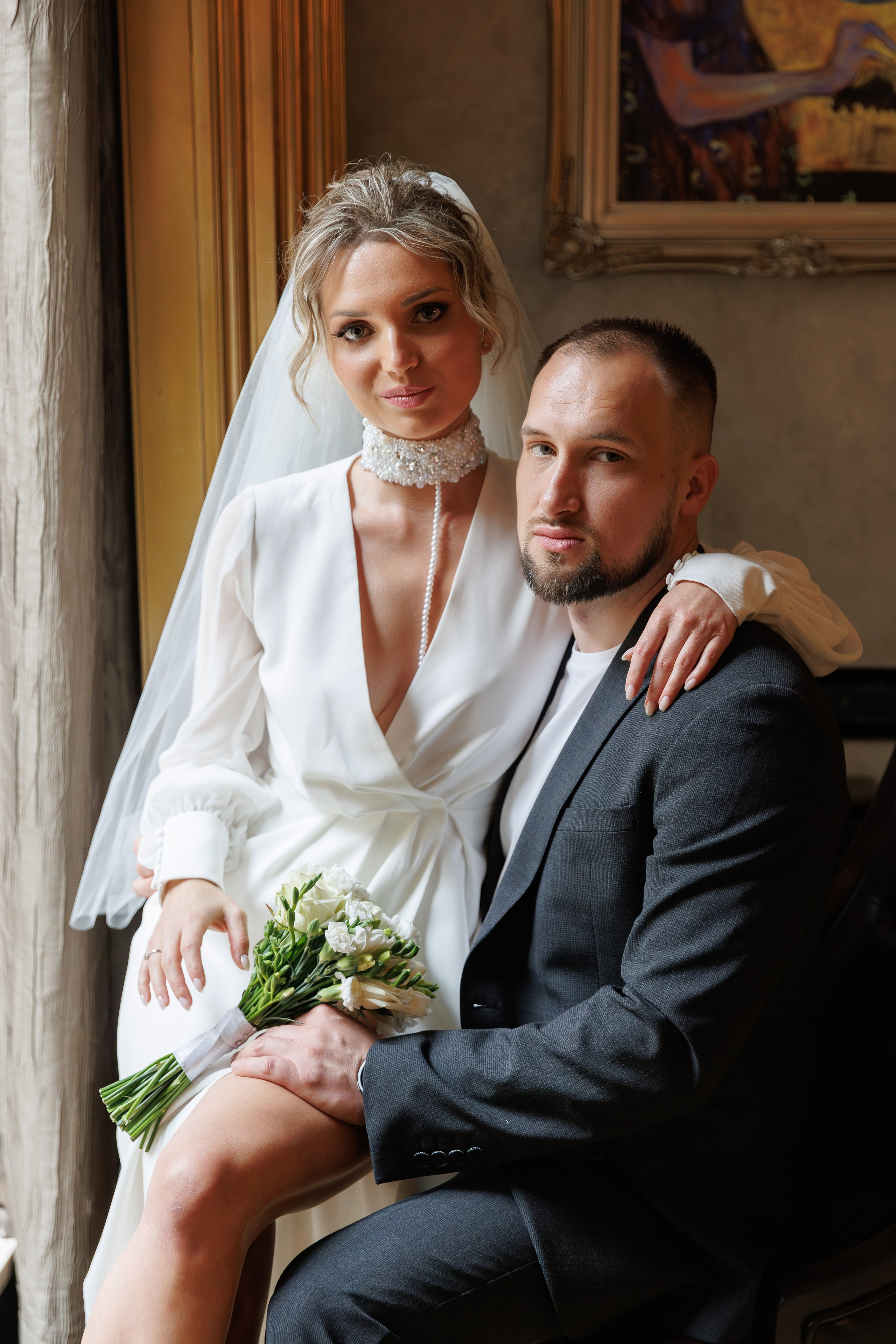 Свадебная фотосессия в отеле St. Regis Никольская. Свадебный фотограф Москва и МО Сергей Киржаев