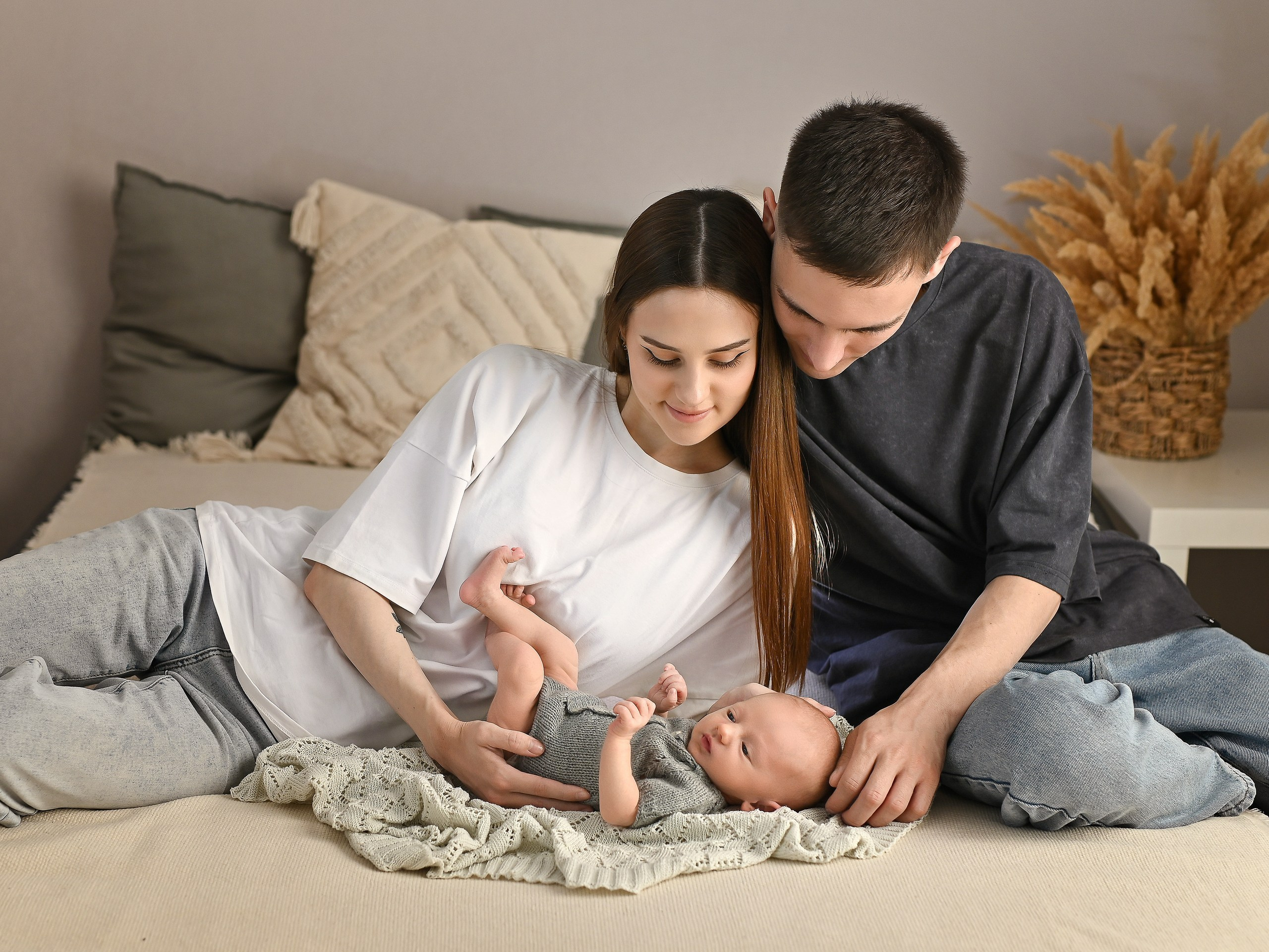 Лайфстайл с элементами ньюборн. Фотограф новорождённых малышей в Краснодаре Татьяна Нагорная