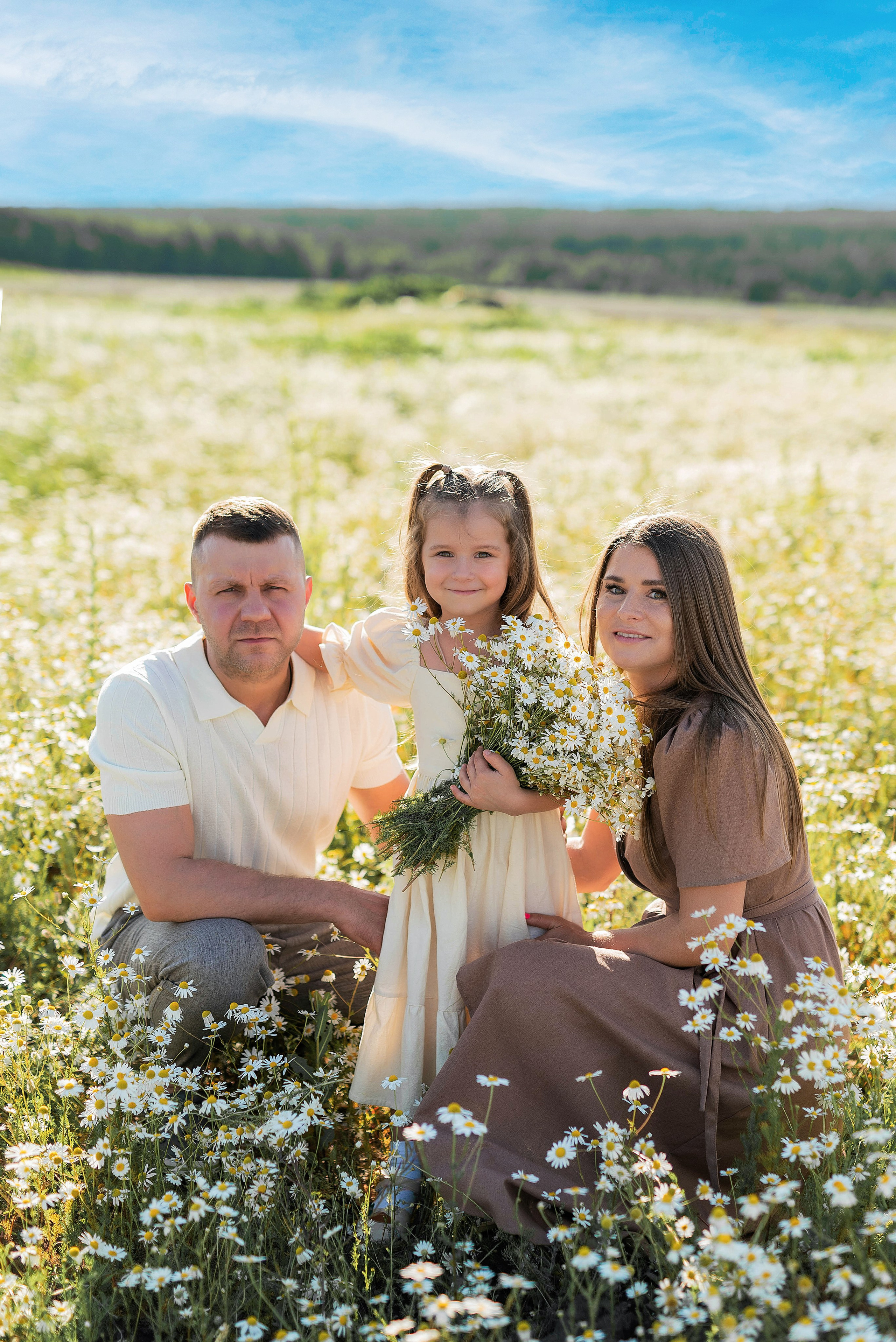 Семейная съёмка в ромашках. Семейный, детский фотограф в Воронеже Анна Никитина