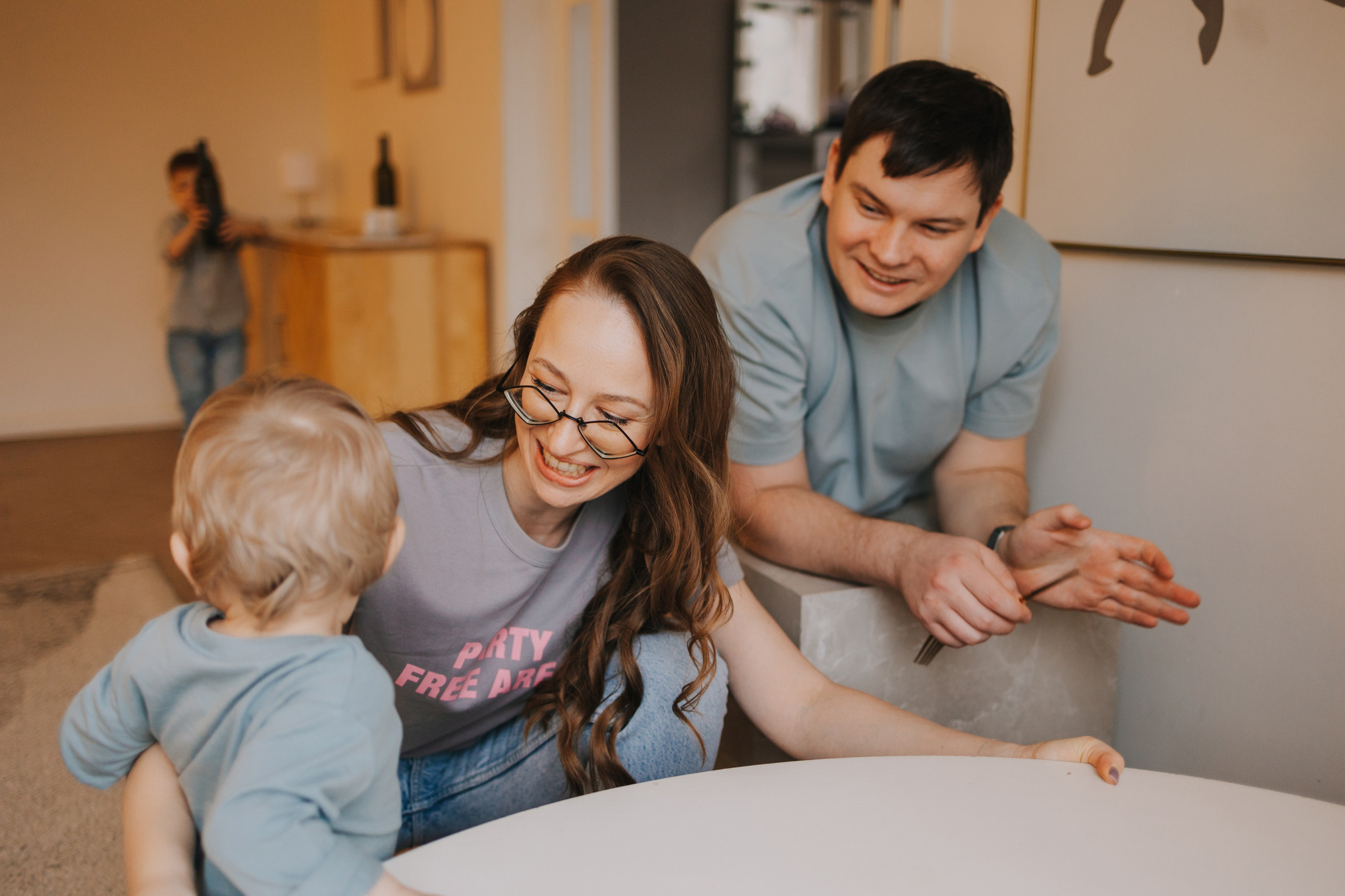 Большая семья. Домашняя фотосессия