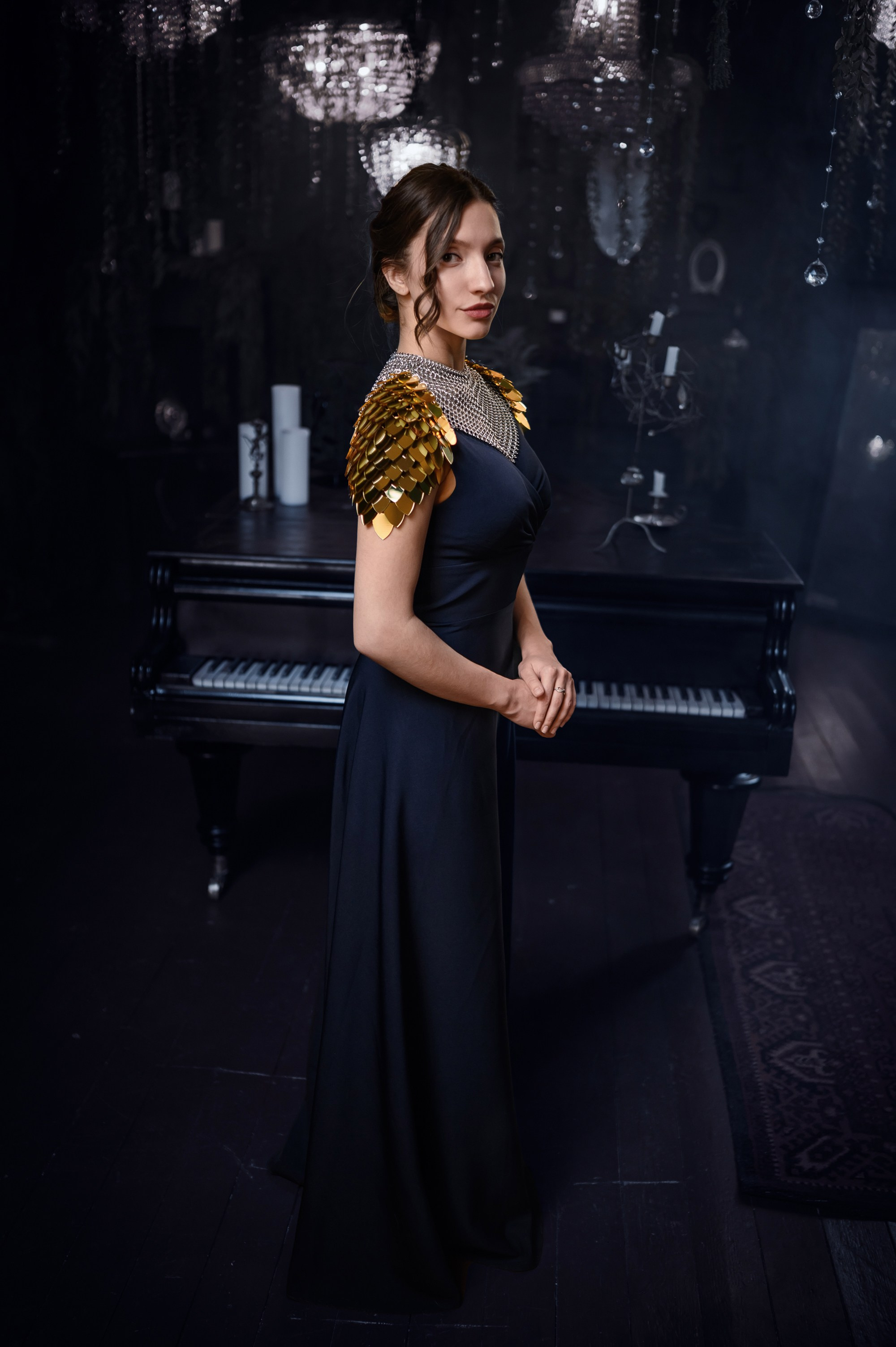 Модель в креативных украшениях RenCraft Jewellery, фотограф Казань