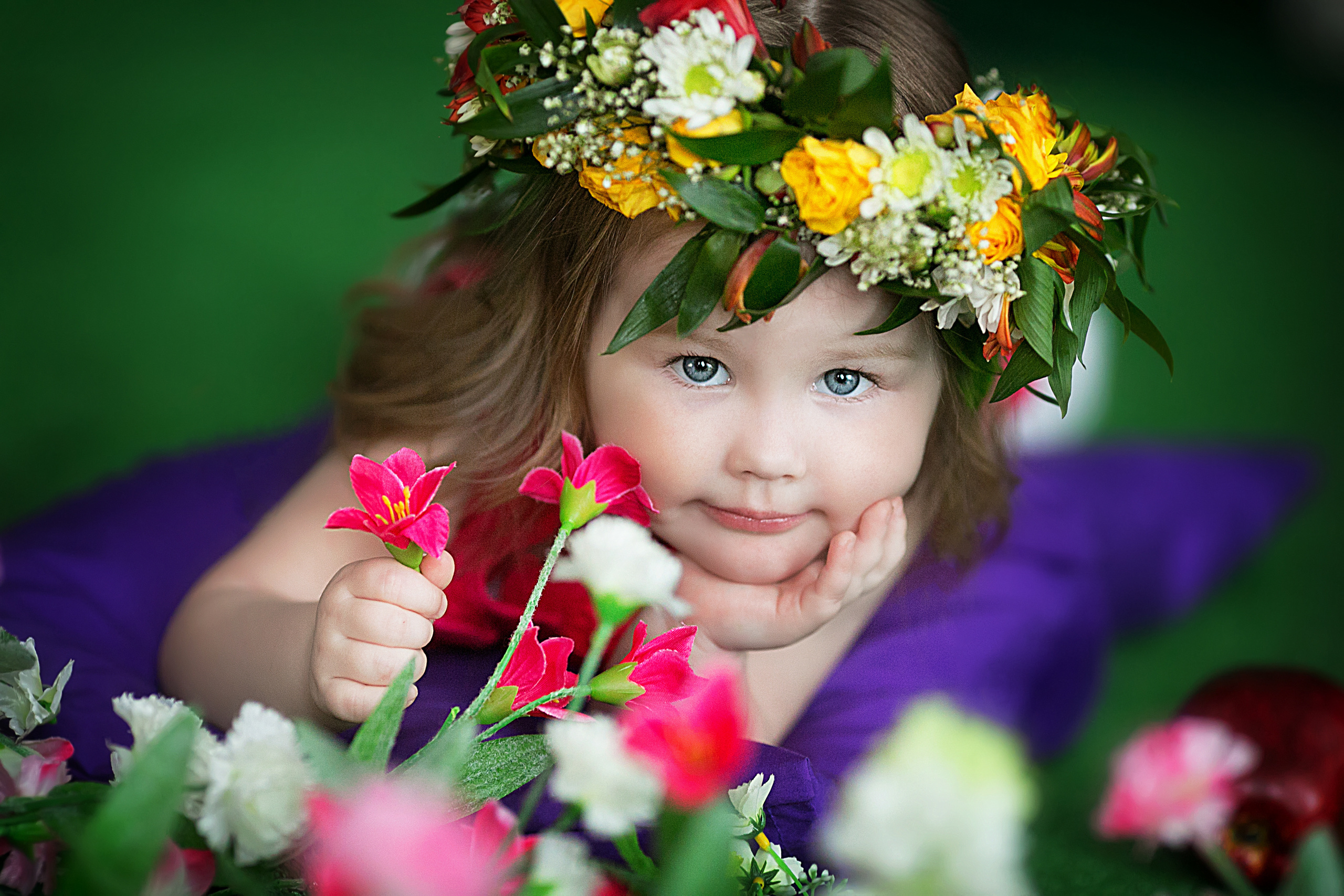 ДЕТИ. Фотопроект «Венок из живых цветов». Фотограф в Москве Оксана Цехмистер