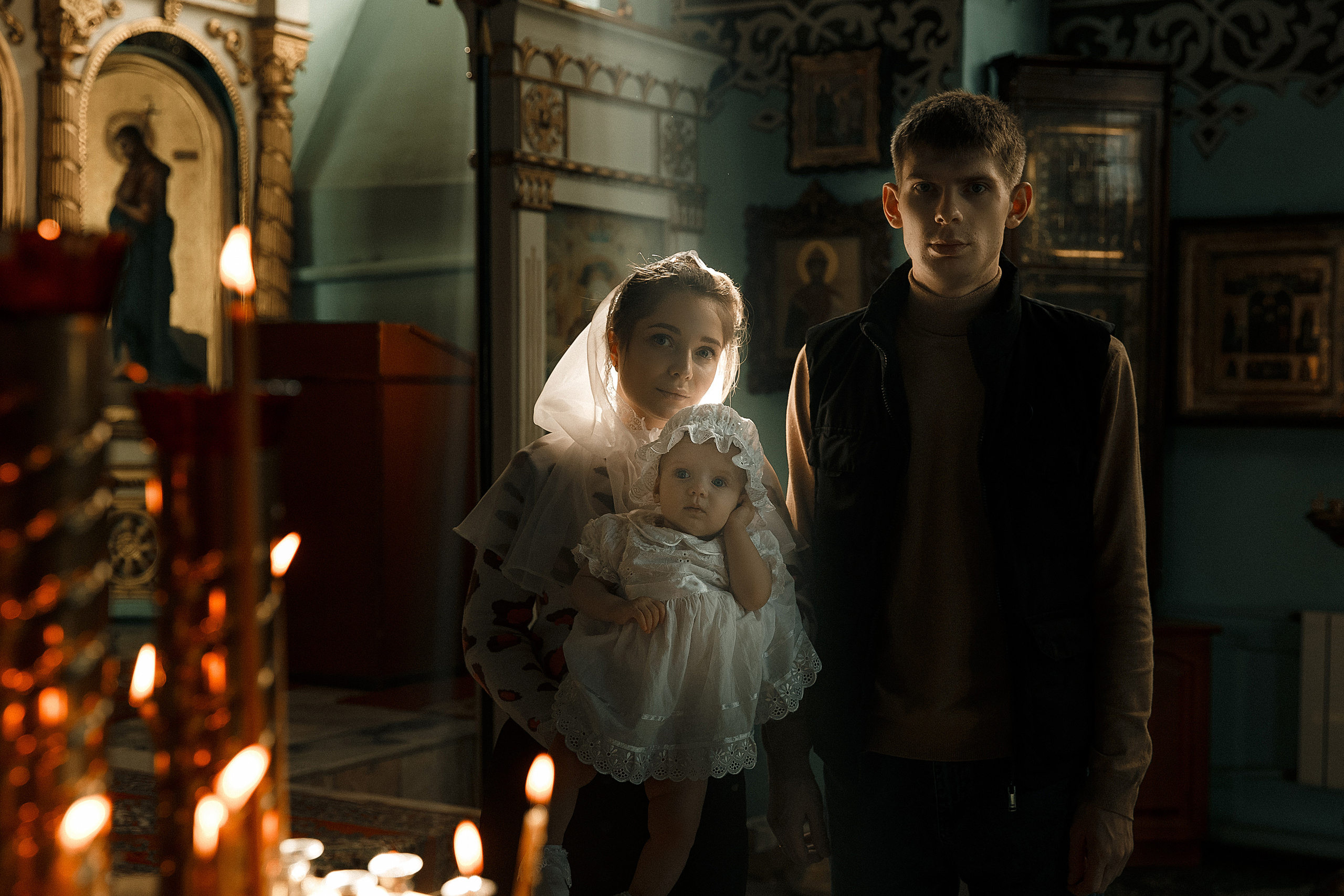 Крещение малышки Ксении в «Духосошественском» соборе. Свадебный и семейный фотограф в Саратове Виолетта Привалова