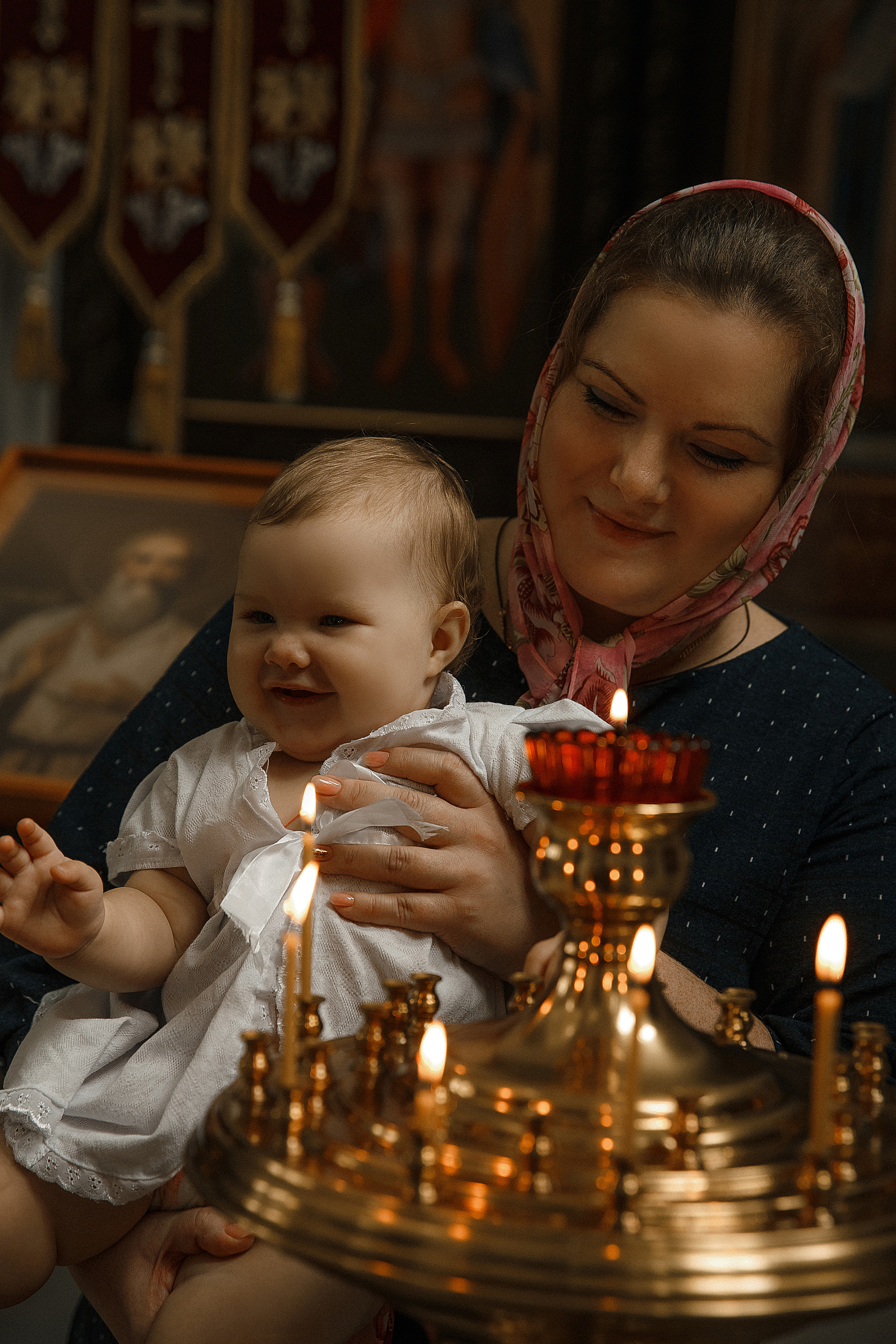 Крещение в Храме в честь иконы Пресвятой Богородицы «Всех скорбящих радость». Свадебный и семейный фотограф в Саратове Виолетта Привалова