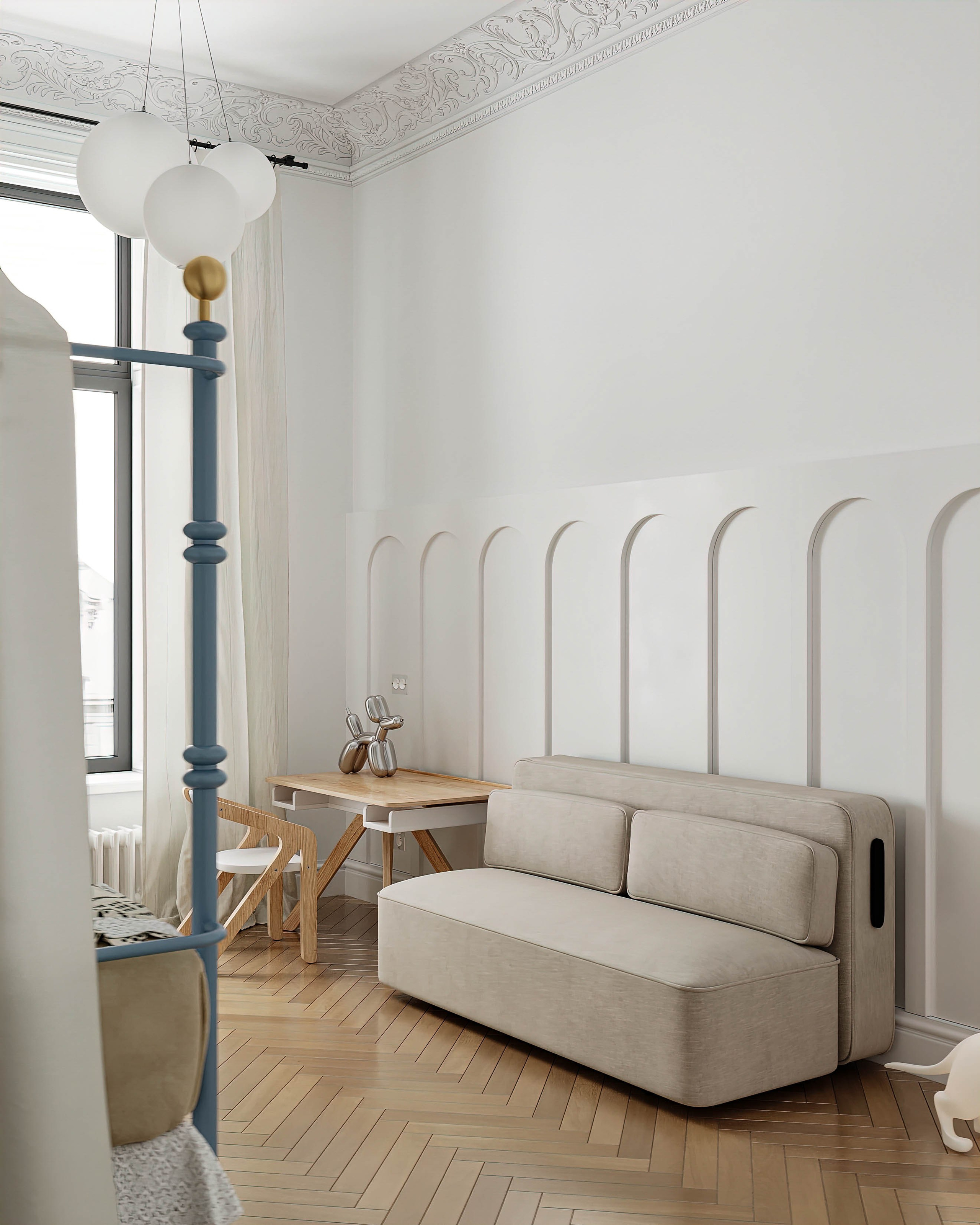 Проект квартиры в старом фонде 160 м²/ Дизайнер: Кристина Саакян. Студия интерьерной визуализации tmshkn.vis