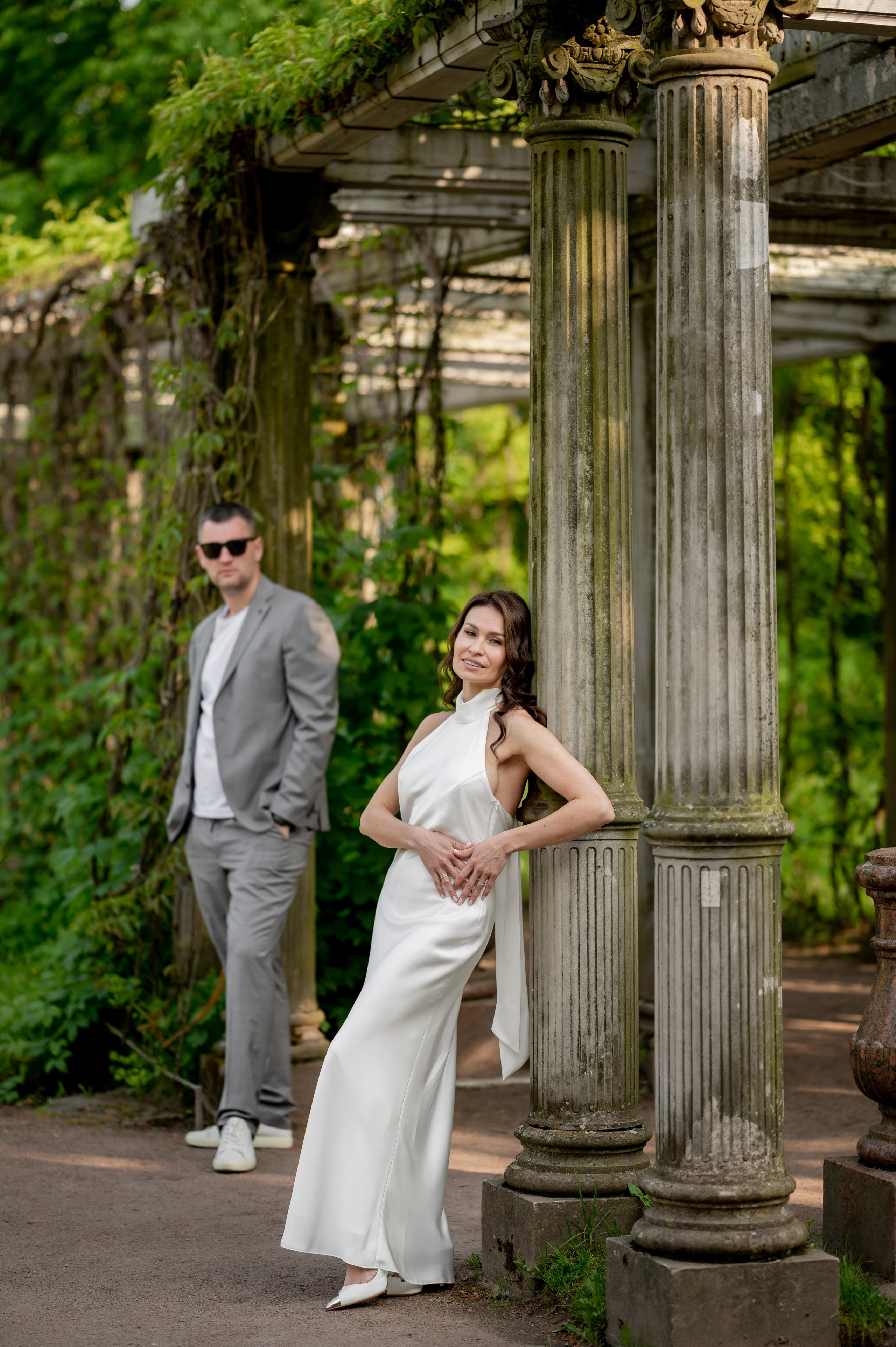 Алина и Алексей (прогулка на кабриолете, Академия Художеств, Екатерининский парк в Пушкине). Портретный, семейный и свадебный фотограф в Санкт-Петербурге и в Пушкине Ширяев Денис