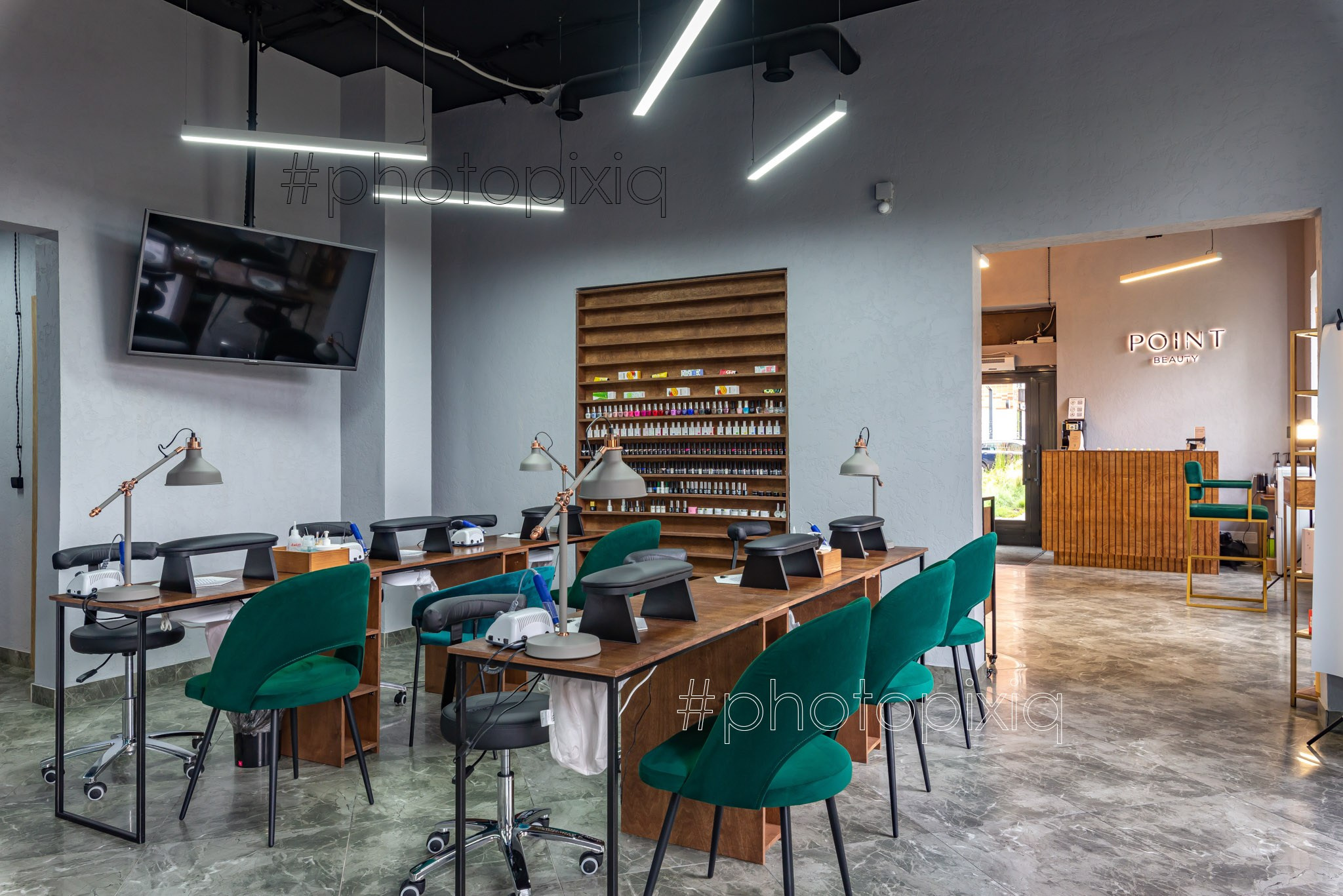 Интерьерная съёмка салона красотыPoint Beauty. Интерьерная съёмка и виртуальные туры — Интерьерный фотограф Кузнецов Сергей (photopixiq)