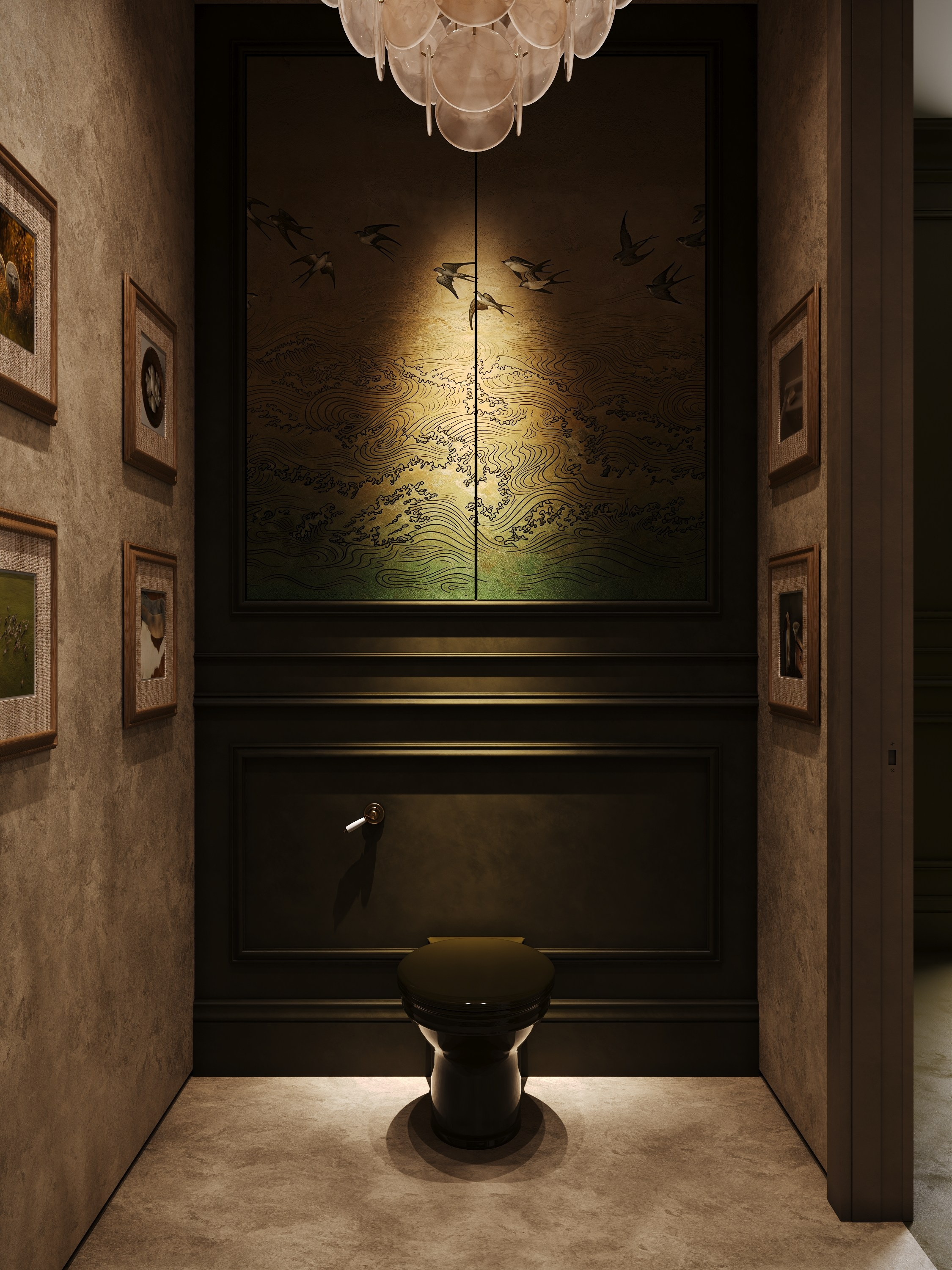 GILDED WAVES | DESIGNER ANNE KIREEVA. Interior Visualization by Valerie Stetyukevich