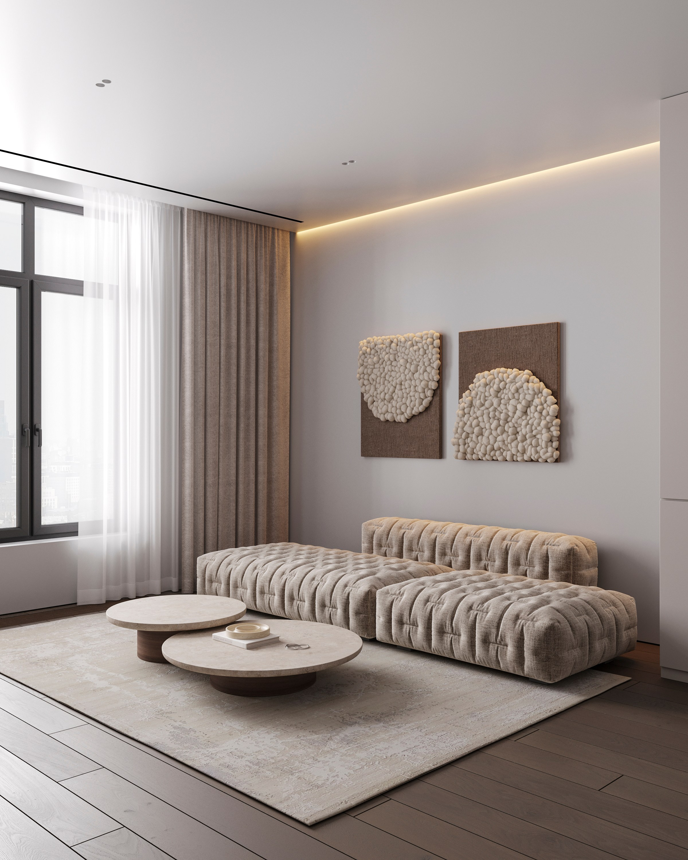 CLOUD MINIMAL | DESIGNER ANNE KIREEVA. Interior Visualization by Valerie Stetyukevich