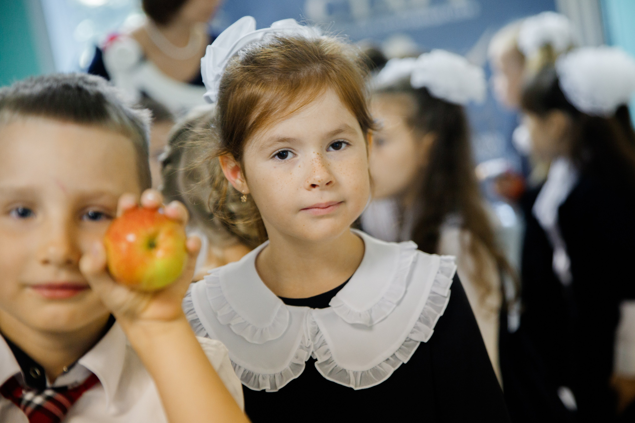 Репортажная съемка первого сентября для первоклассников. Семейный и школьный фотограф в Москве Анна Ткач