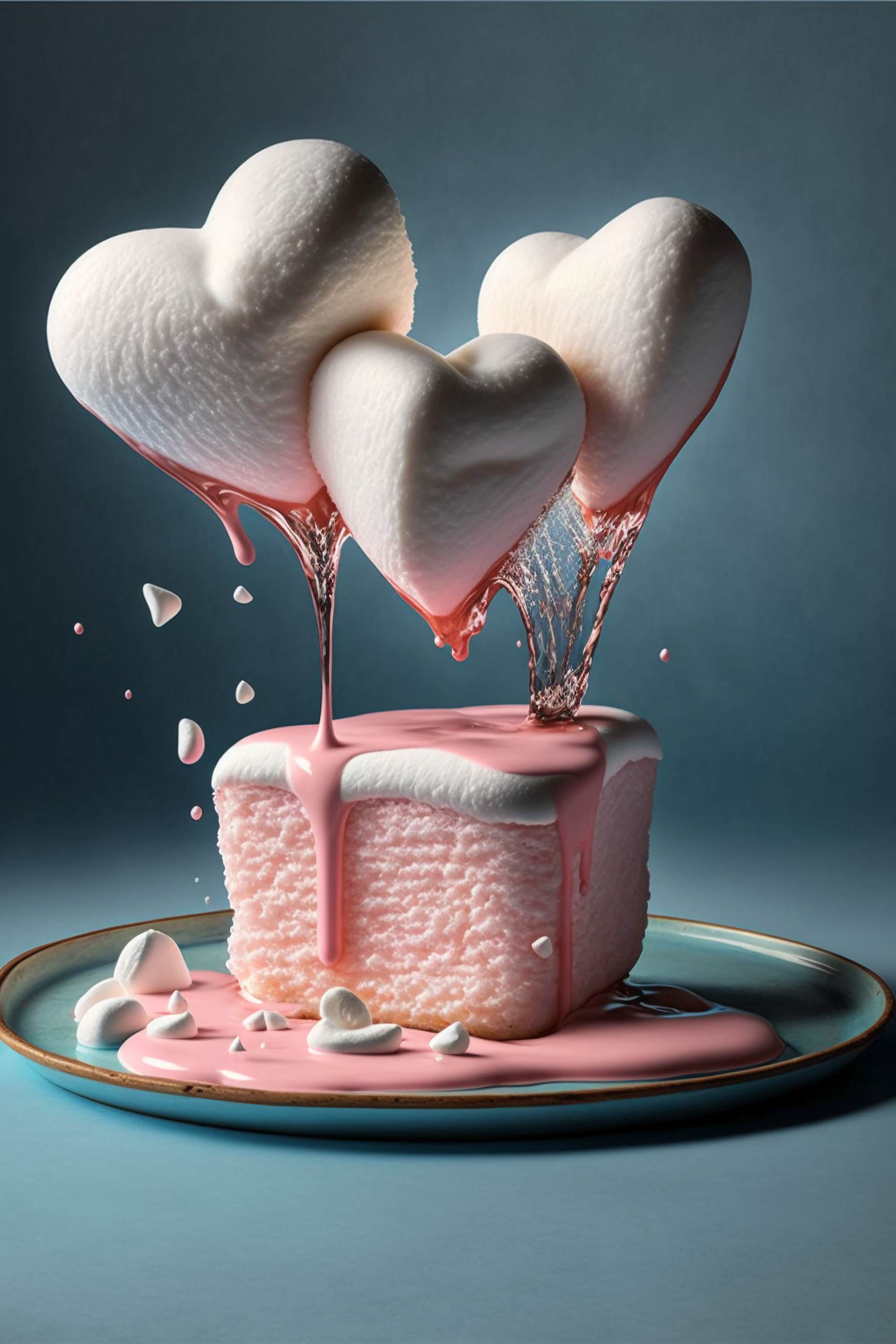 Торт с сердечками