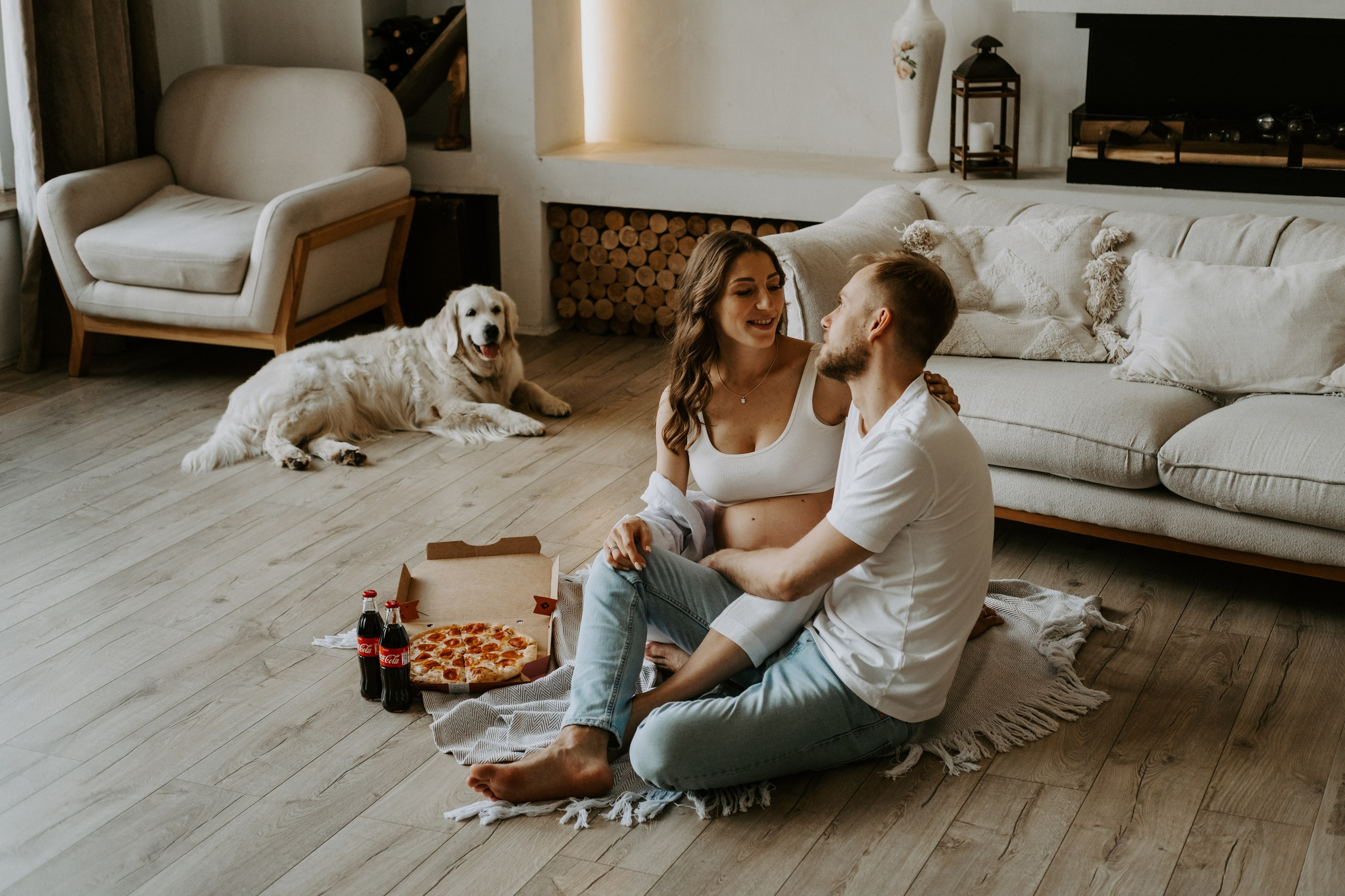 Фотосессия беременности с собакой. Семейный фотограф в Москве Кристина Маркос