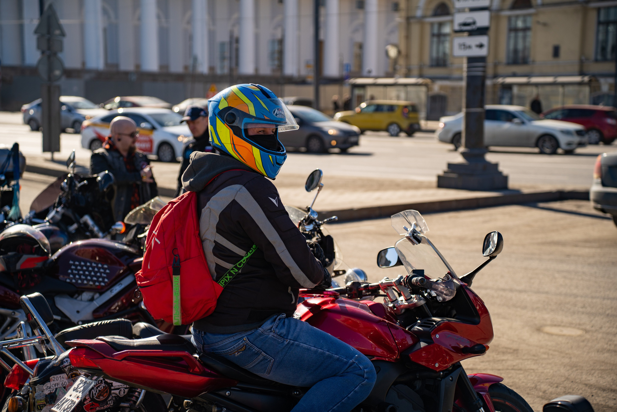 Весенний прохват мотоклуба Normans Riders MC. Концертный и репортажный фотограф в Санкт-Петербурге Слава Пахомов