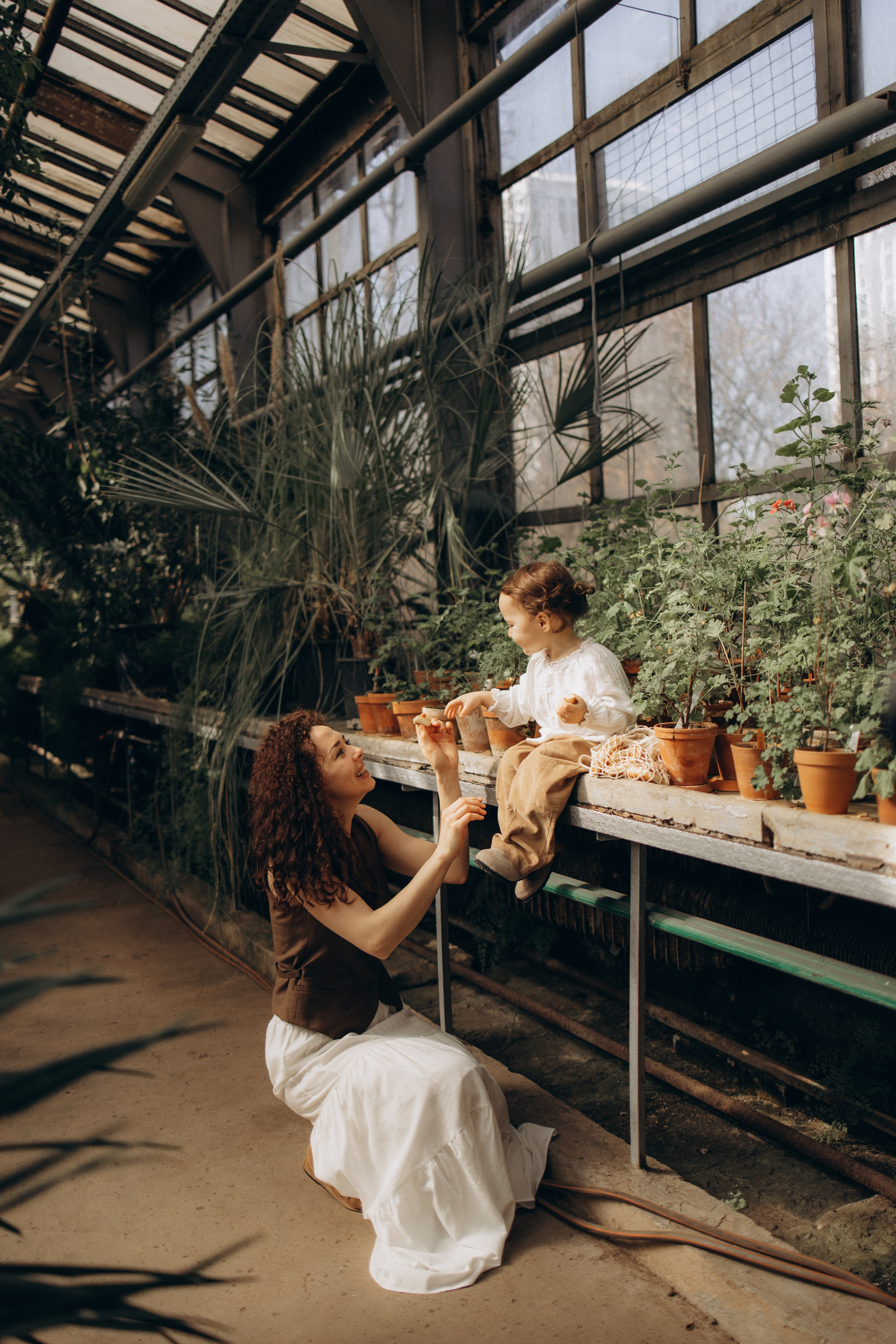 Прогулка по оранжерее. Семейный фотограф в Москве Ксения Аганина