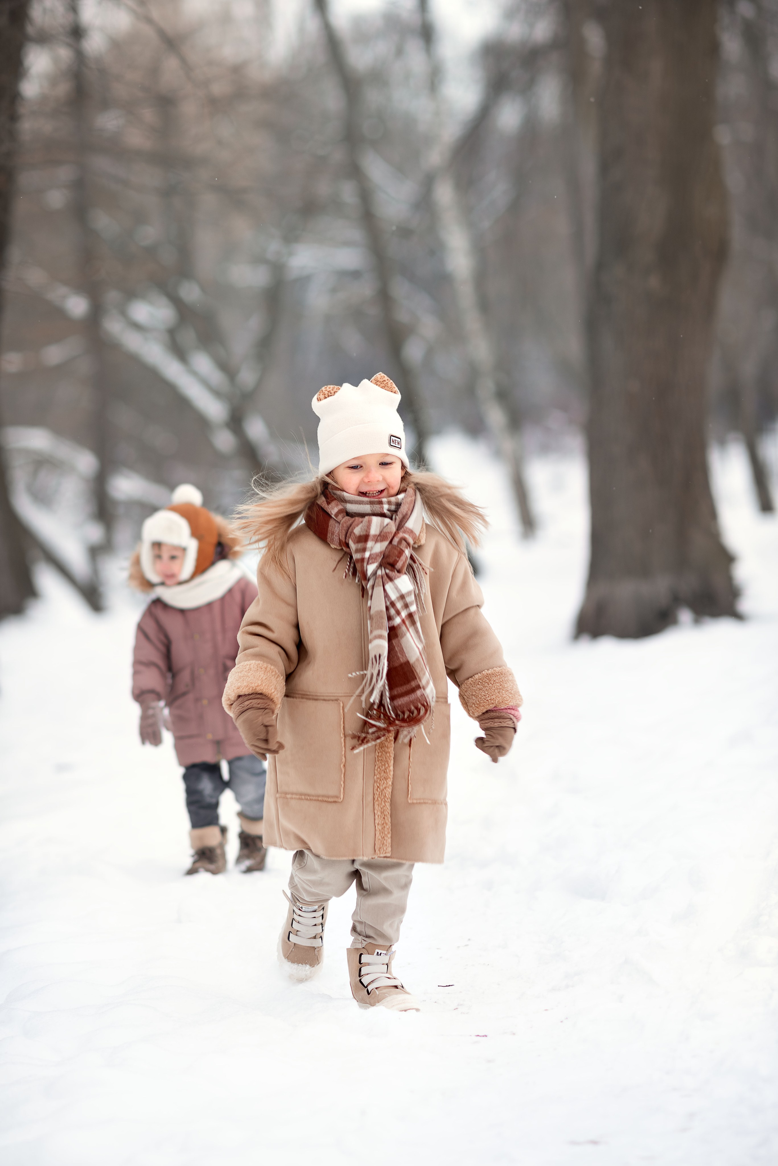 Зимняя семейная фотосессия в парке. Фотограф Юлия Кондратьева