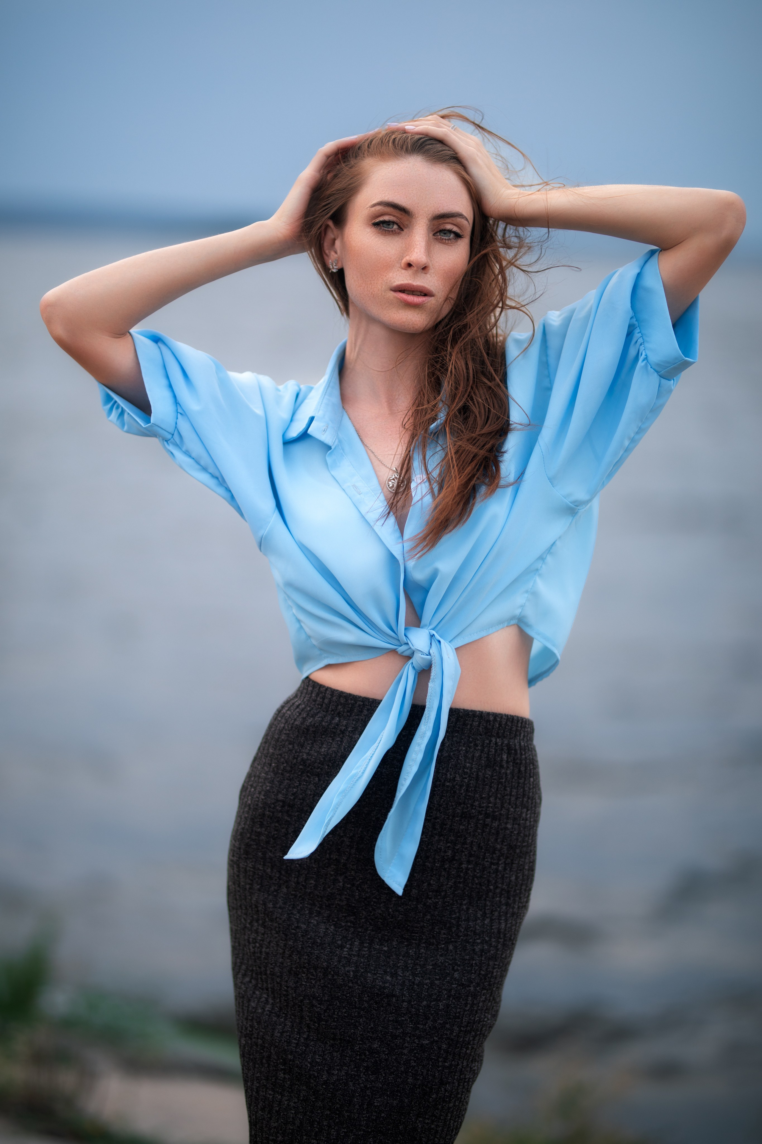 Фотосет с Надеждой на берегу реки в формате для «себя»