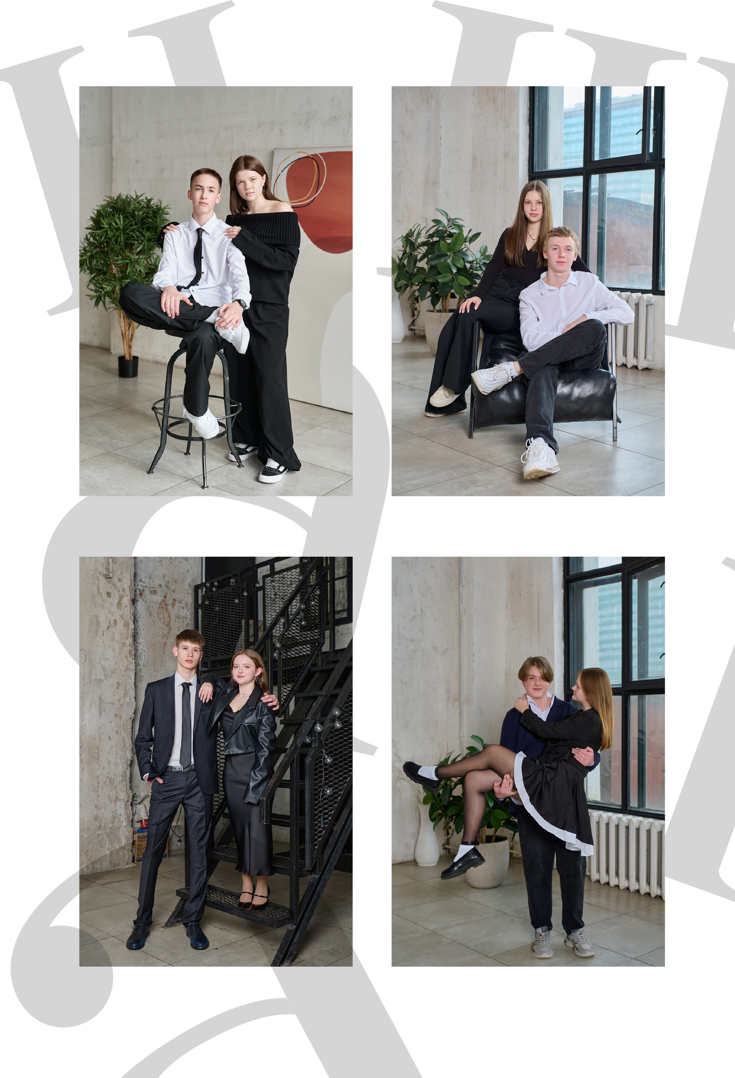 Пример фото выпускников в студии. Детский и семейный фотограф г. Москва Оксана Катаджи