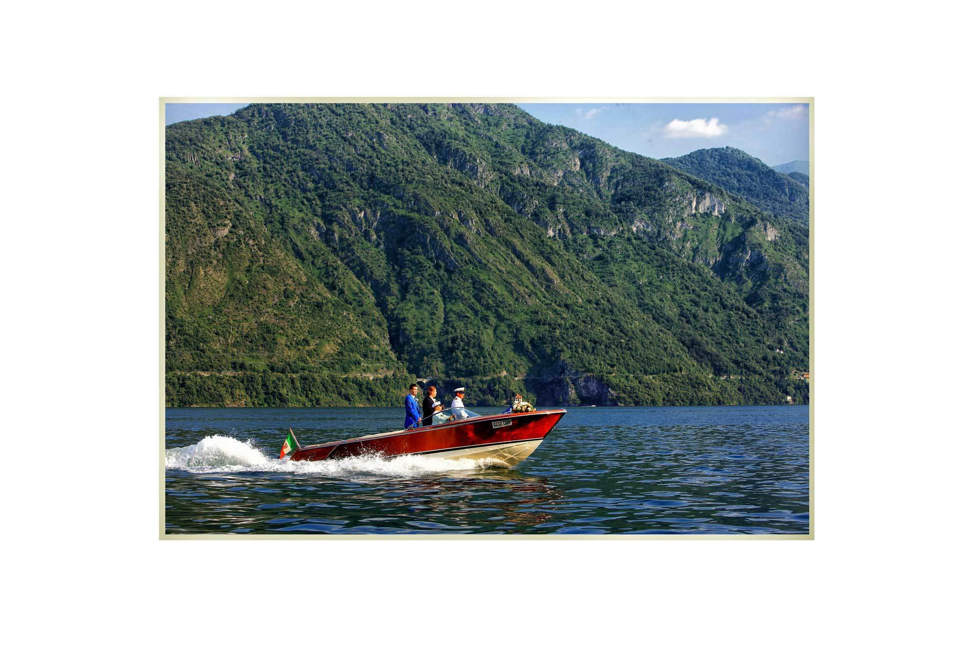 день свадьбы, Riva boat, wedding on lake Como