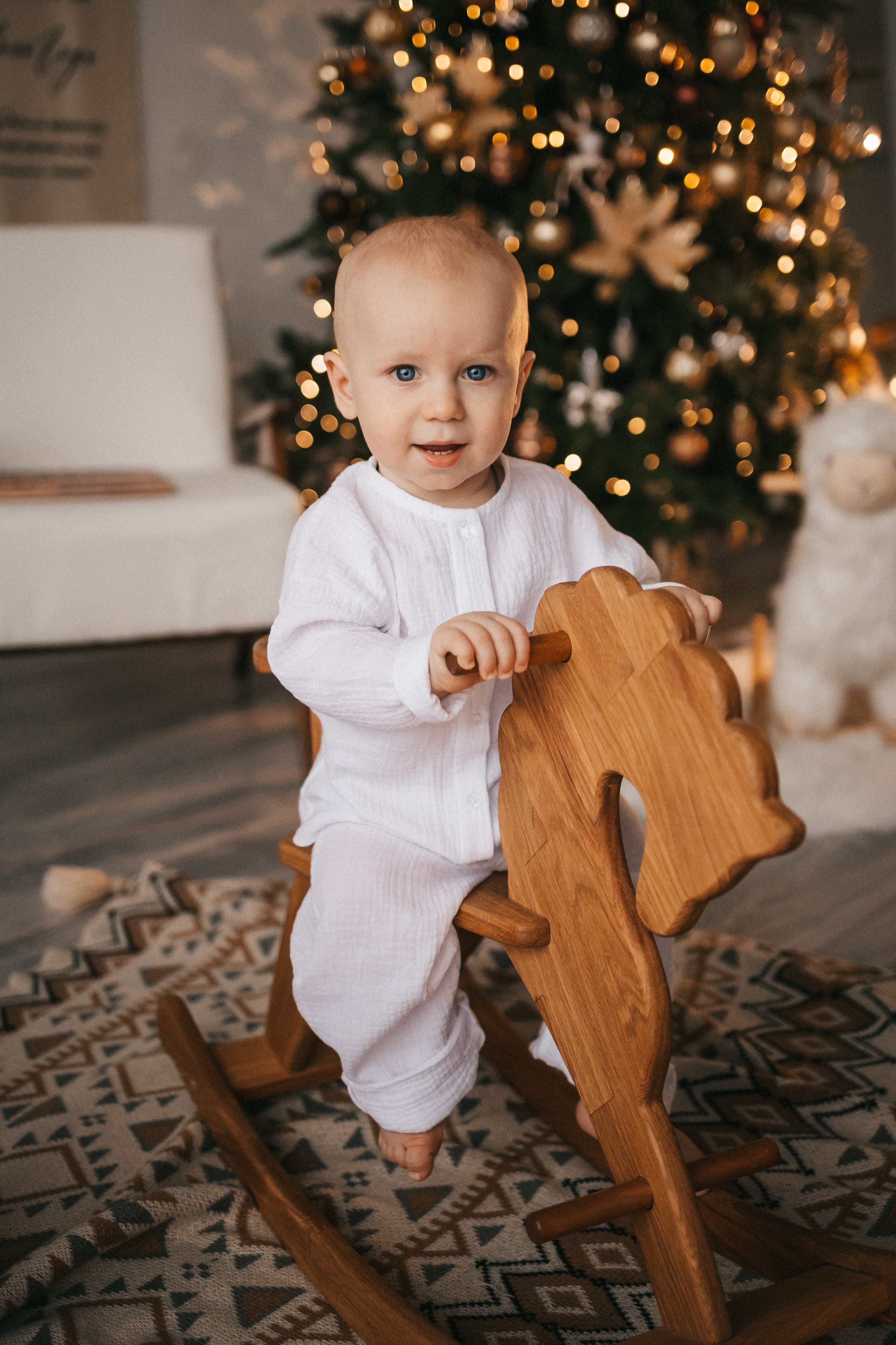 Саше 1 годик в новогодних локациях. Фотограф Нижний Новгород