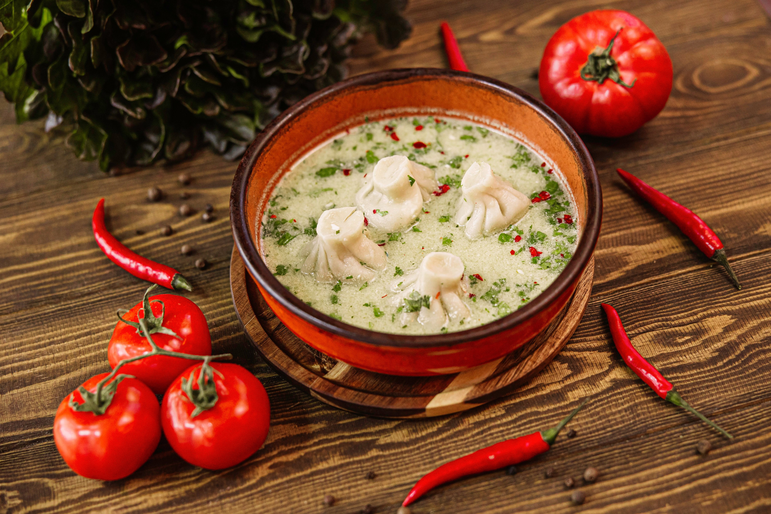 фотография грузинского блюда - хинкали