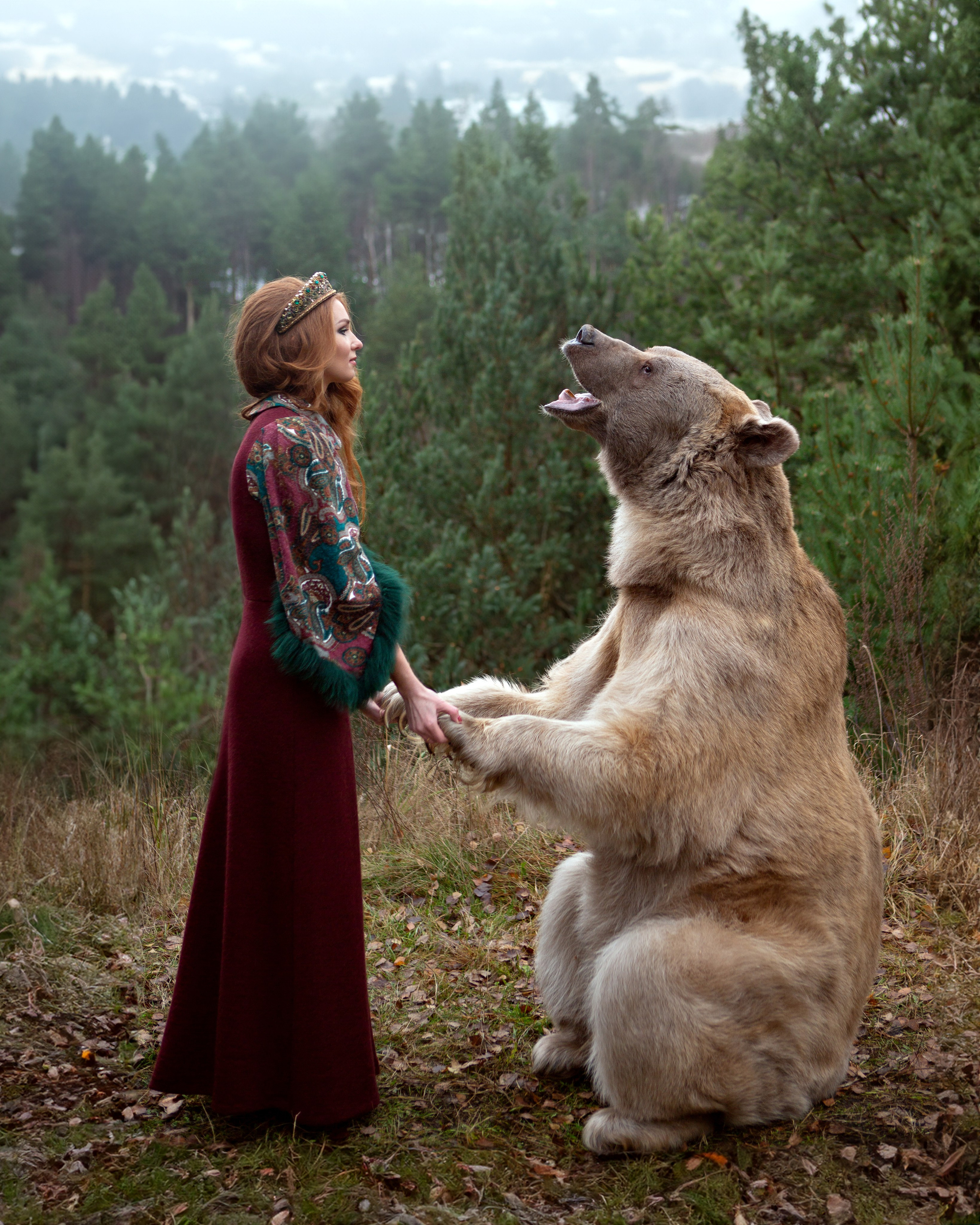 Съемка с медведем Степаном