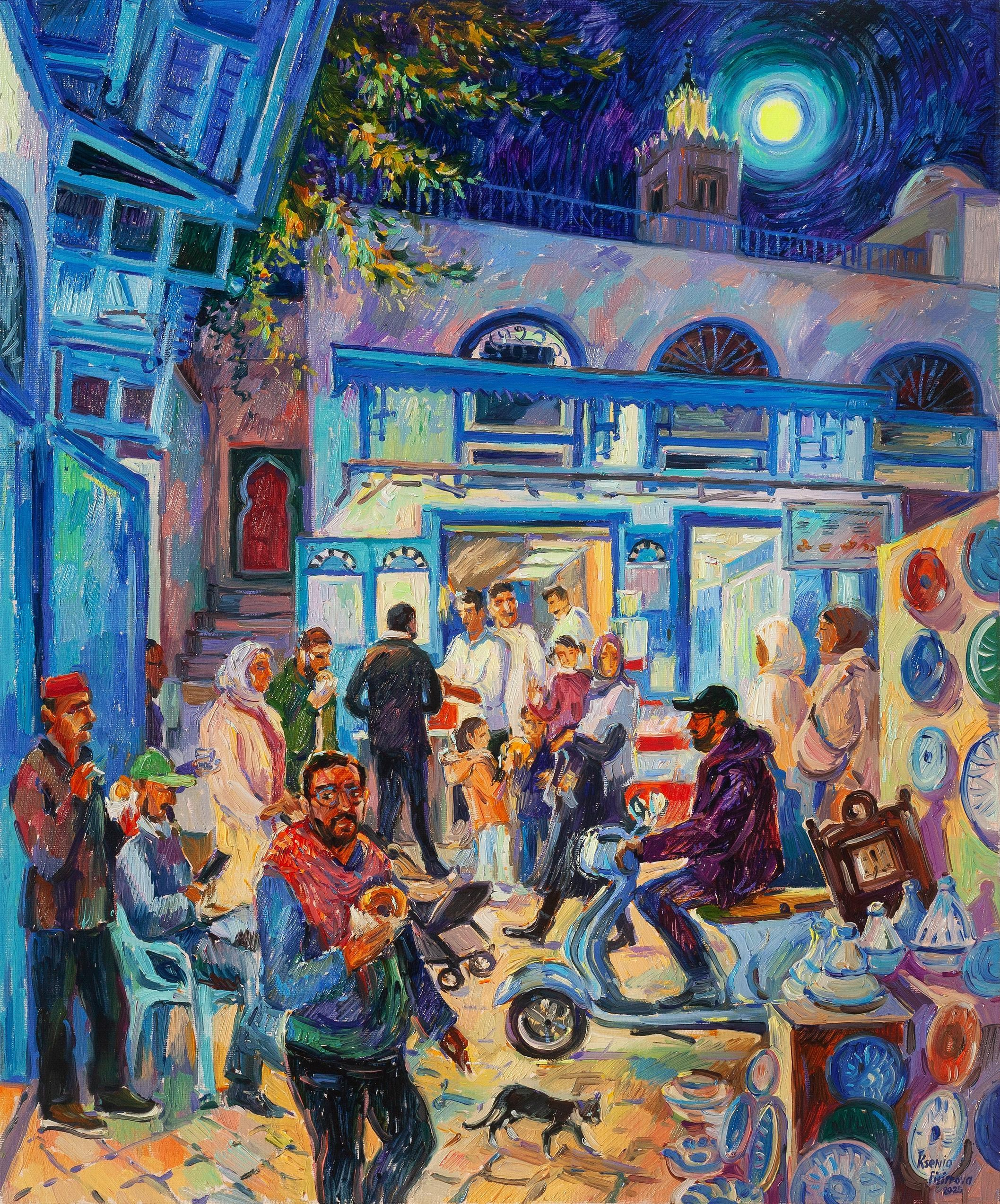 Sidi bou Said. Artist Ksenia Filippova
