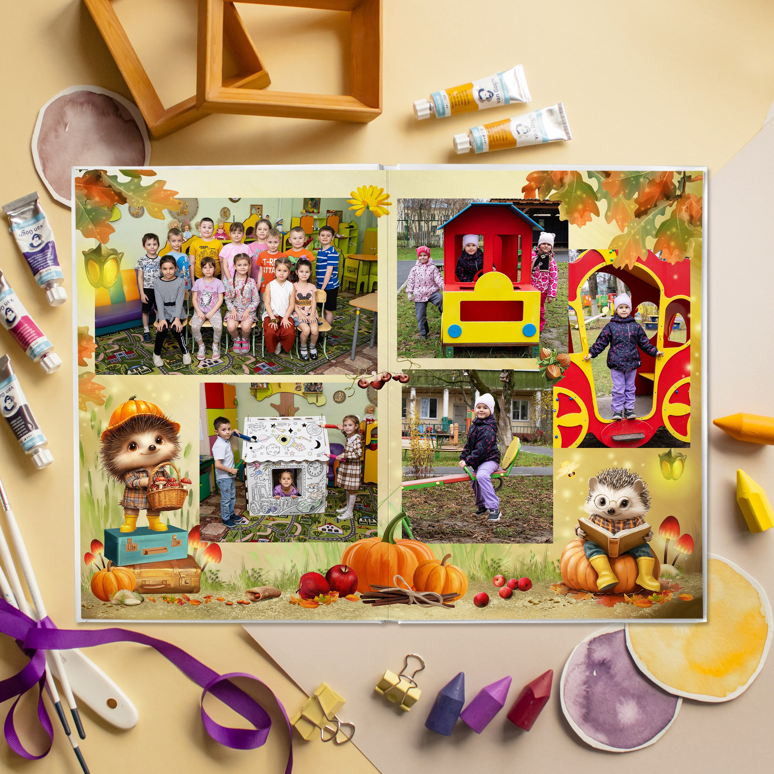 Дизайн «Ежики» фото. Выпускные альбомы в Подольске Москве и МО