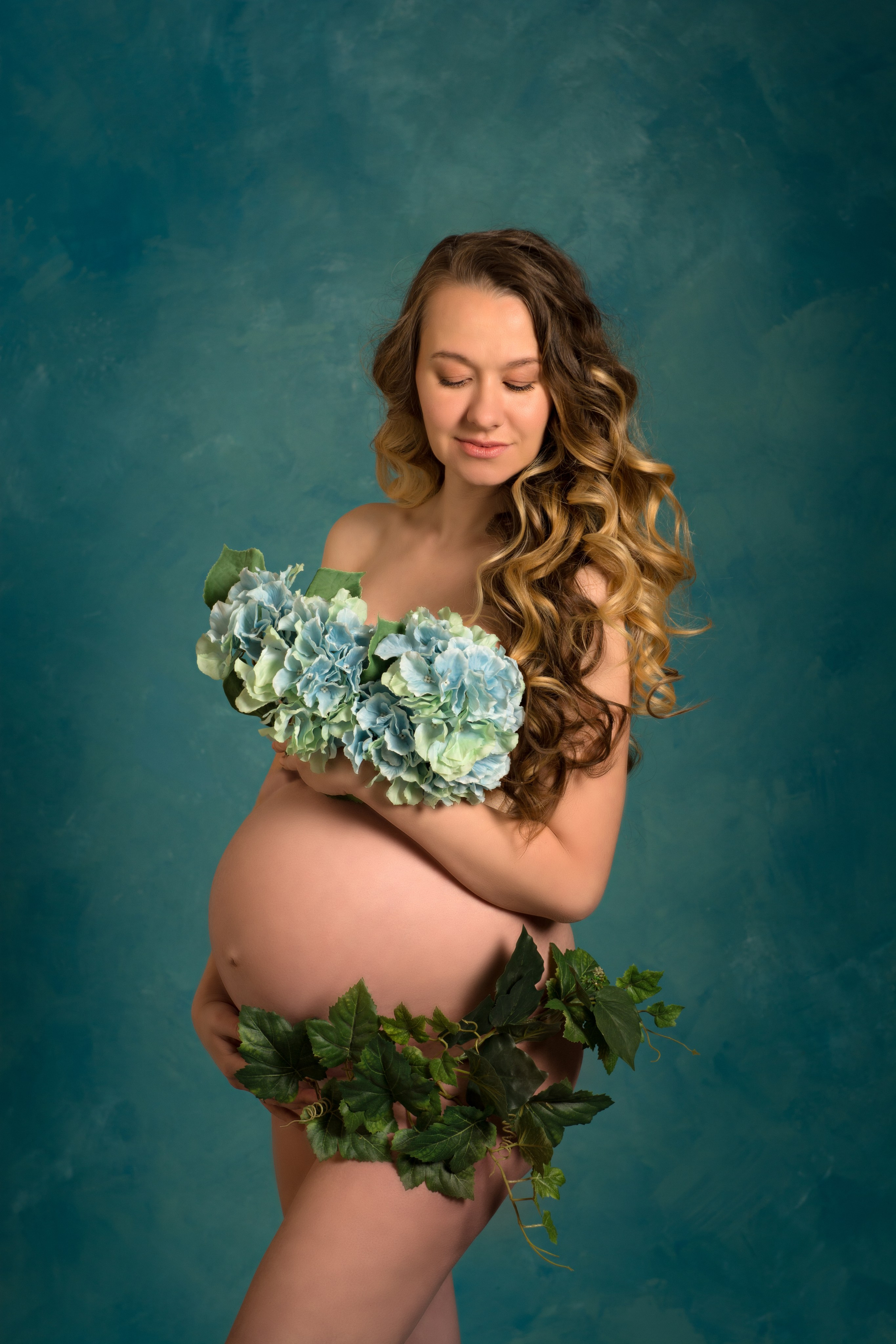 Съемка на холсте. Фотосессия беременности — Крылова Натали — Москва
