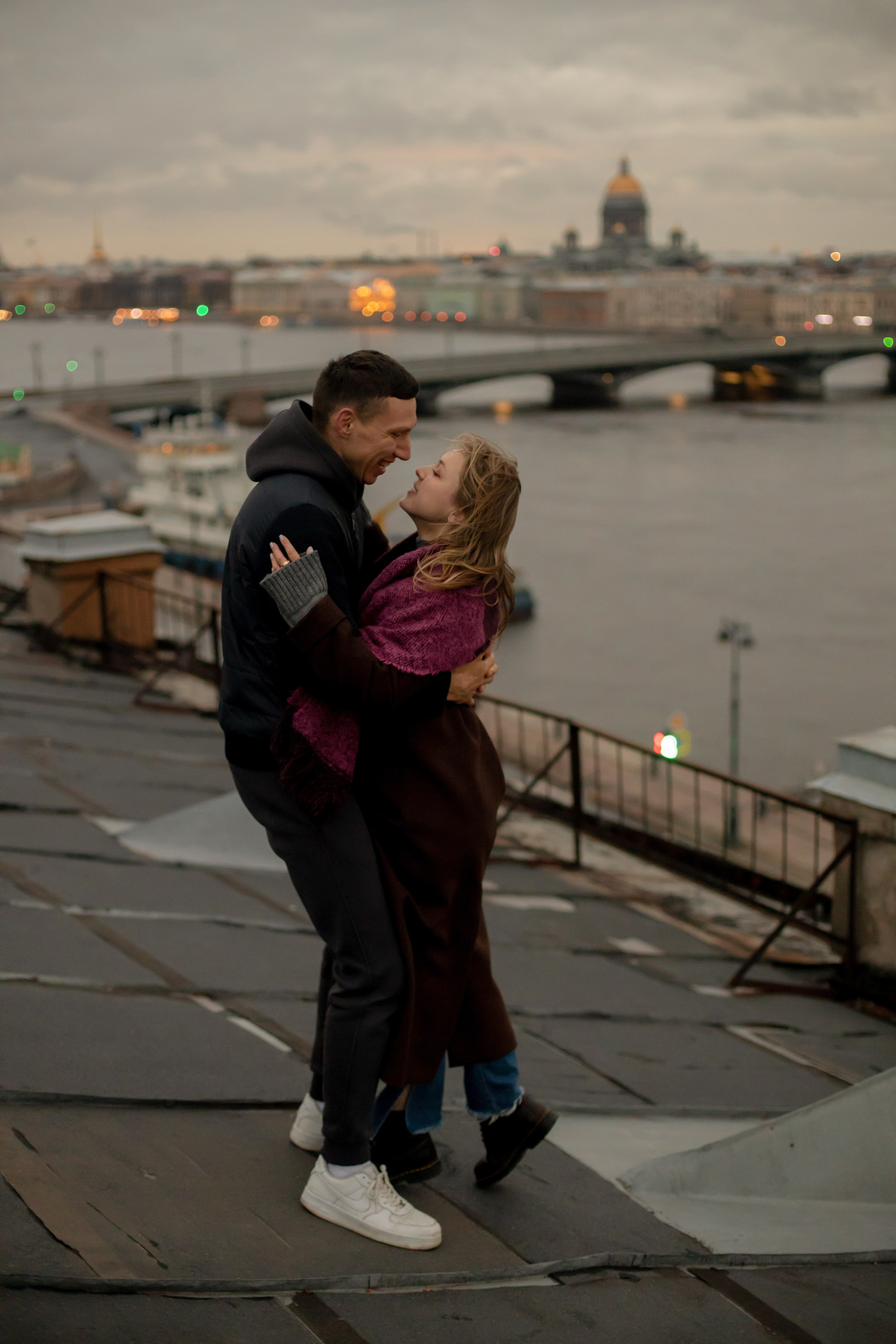 Лав стори на крыше. Свадебный и семейный фотограф в Москве Диана Левченко