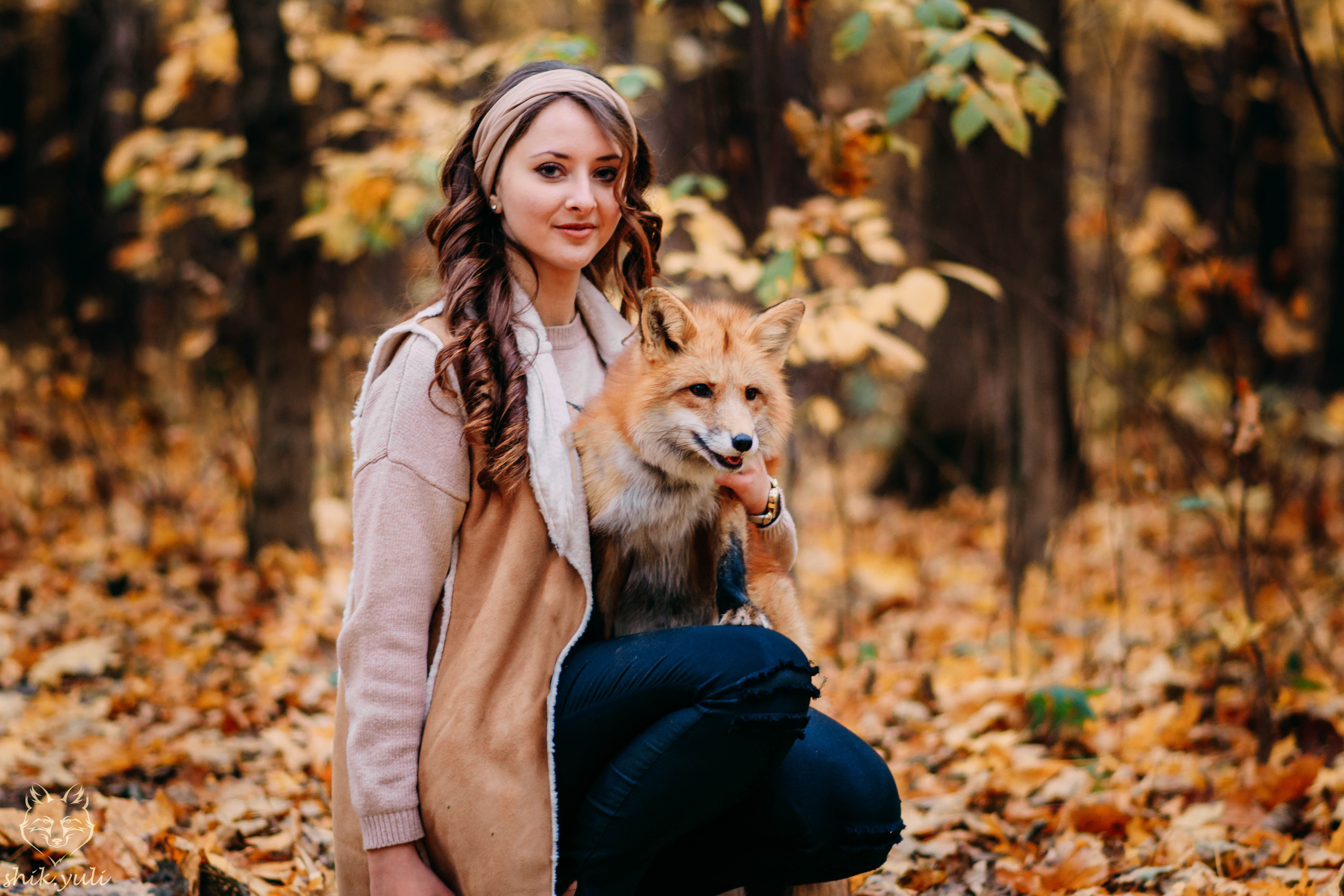 Фотосессия с лисой