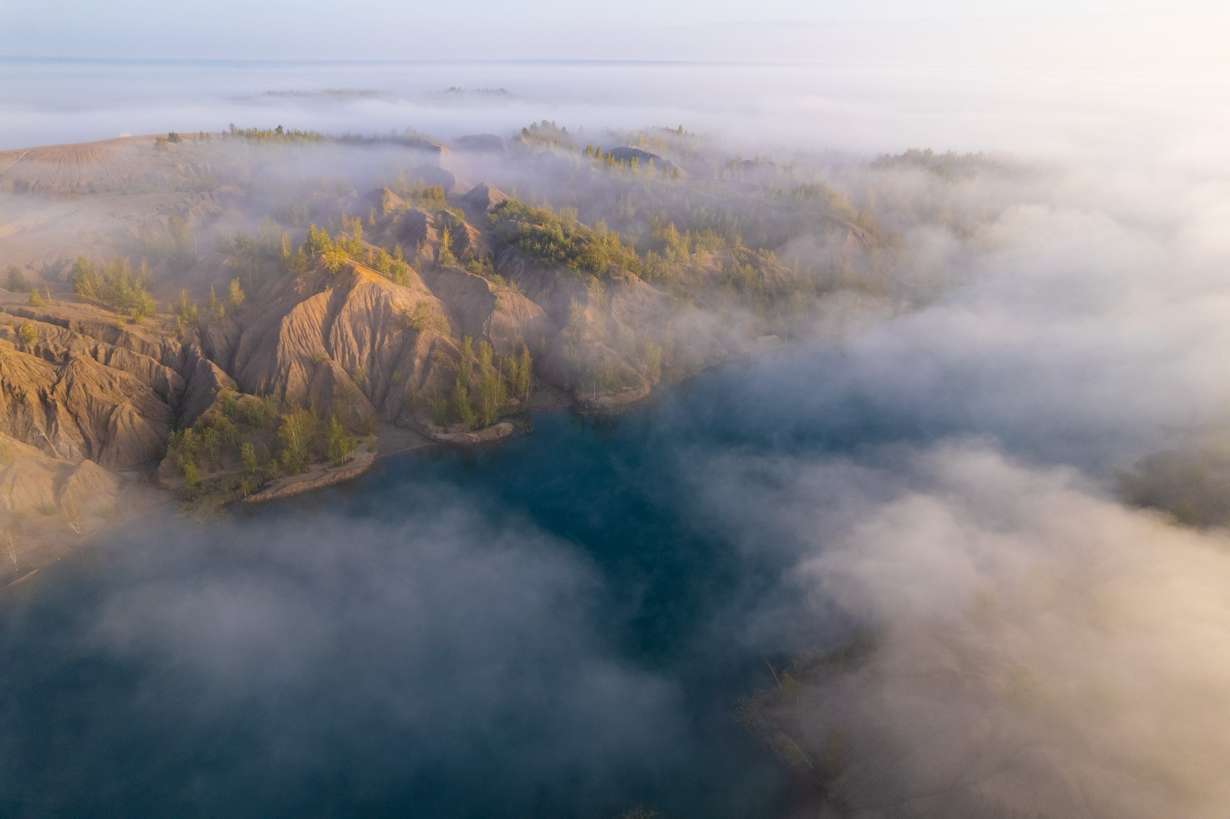 Кондуки в тумане летом