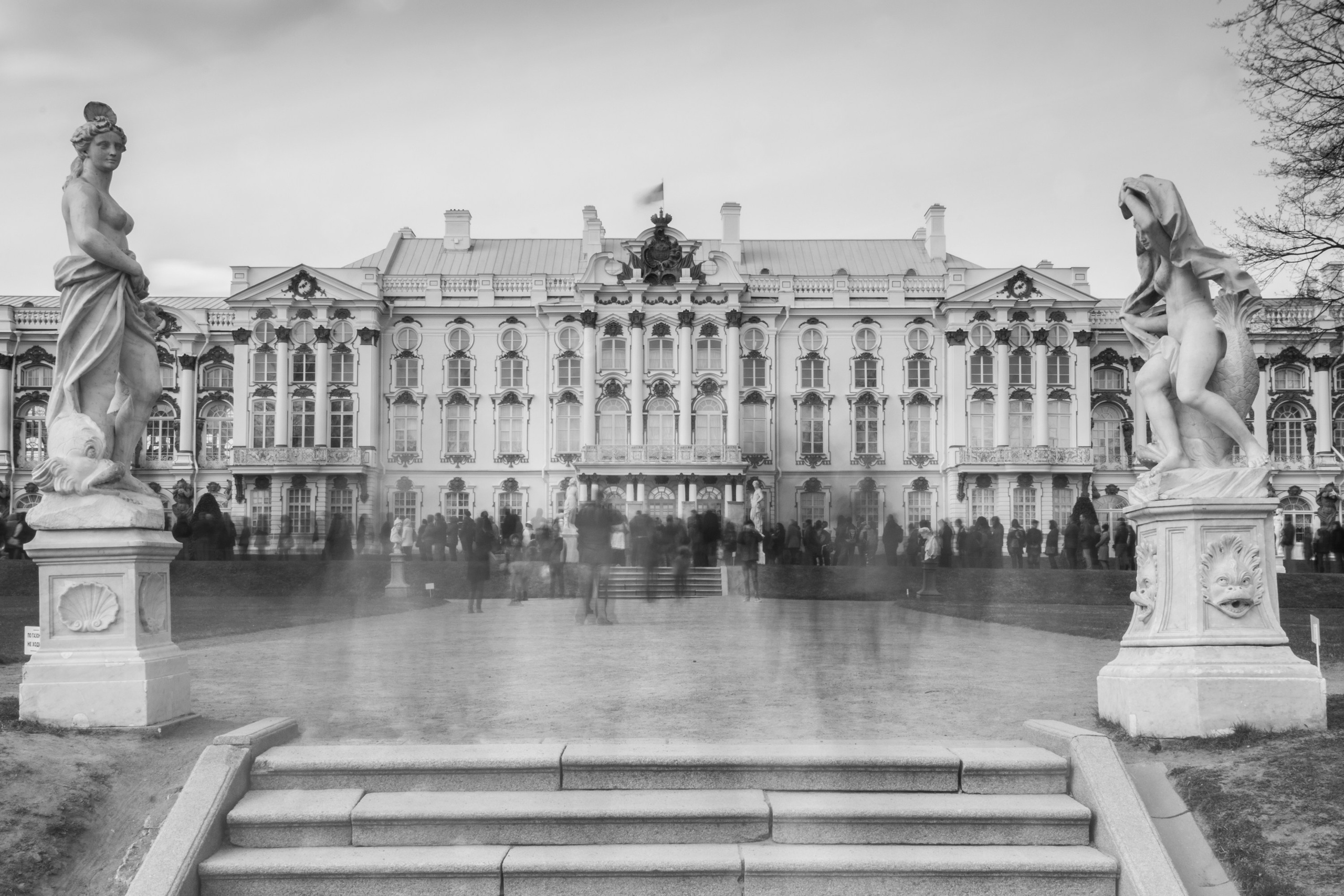 Екатерининский дворец в Царском селе на длинной выдержке